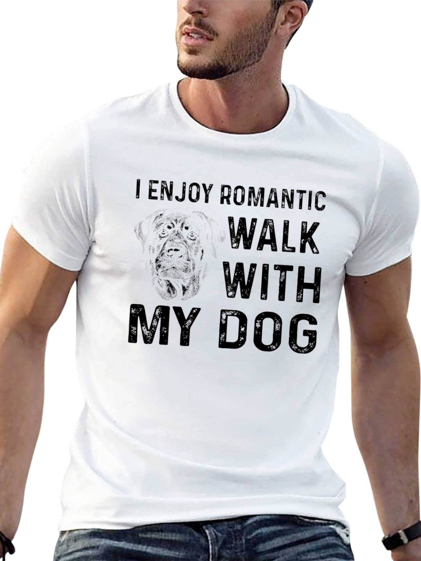 Romantic Dog Walk T-Shirt