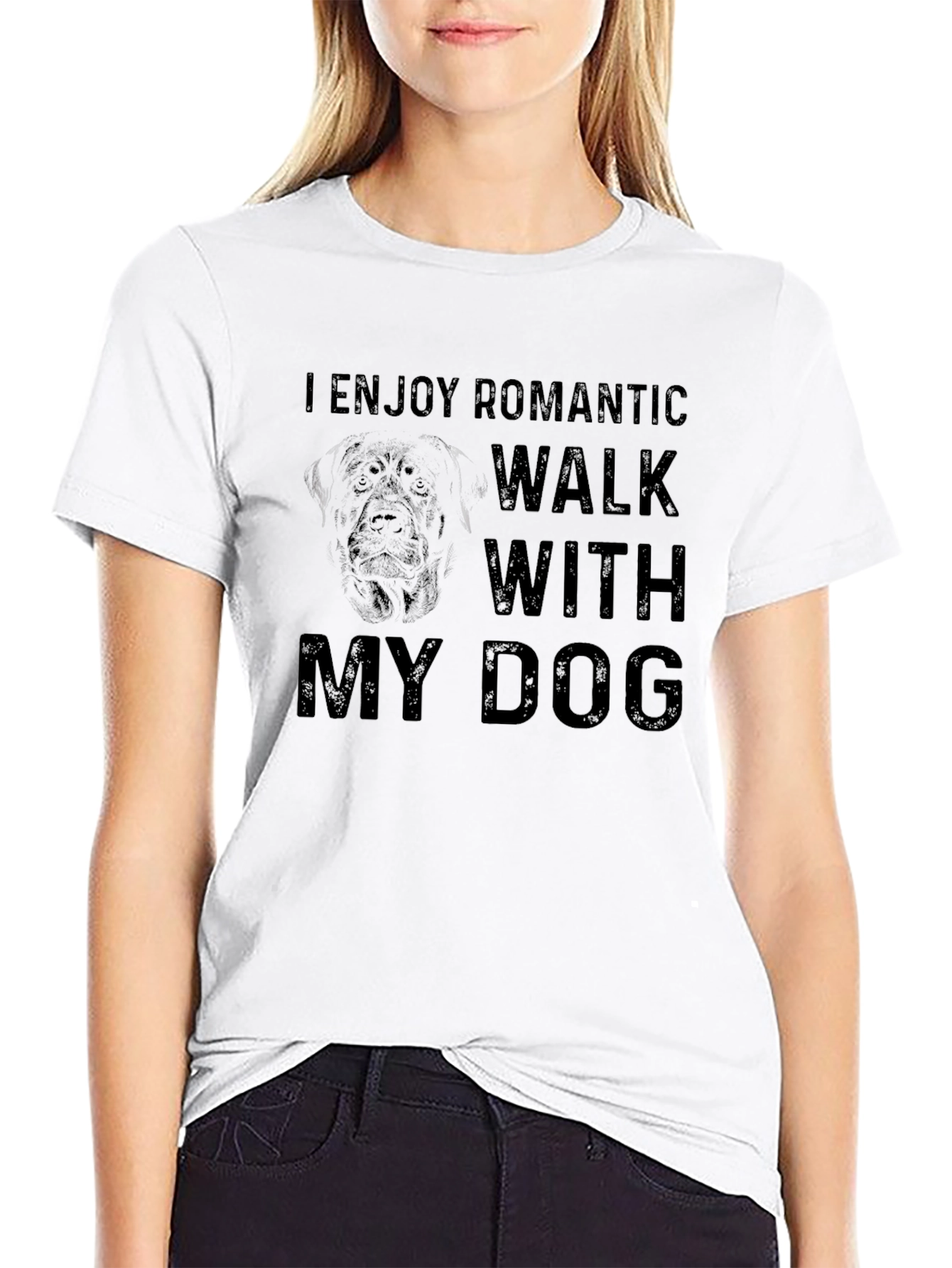 Romantic Dog Walk T-Shirt