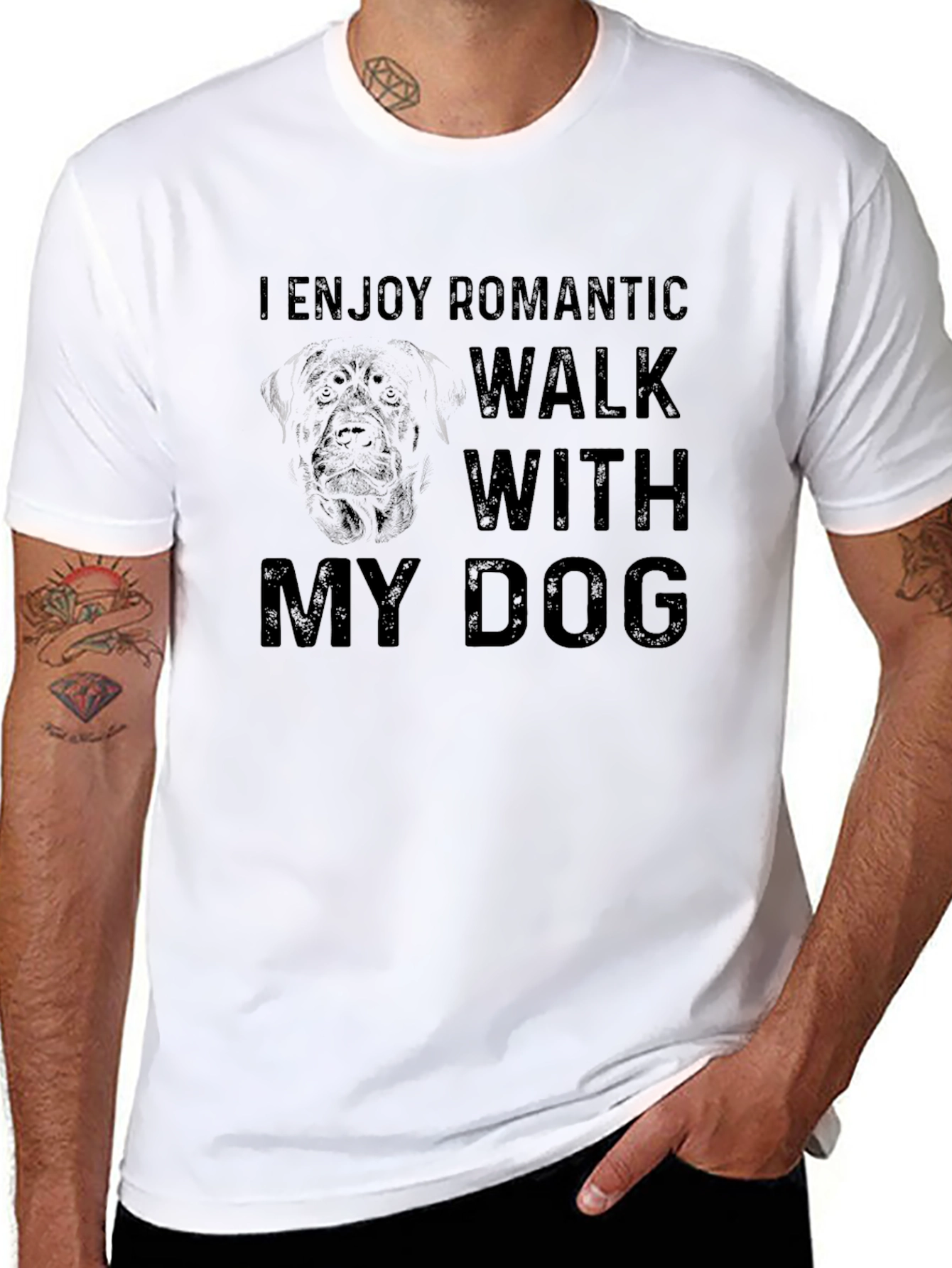Romantic Dog Walk T-Shirt