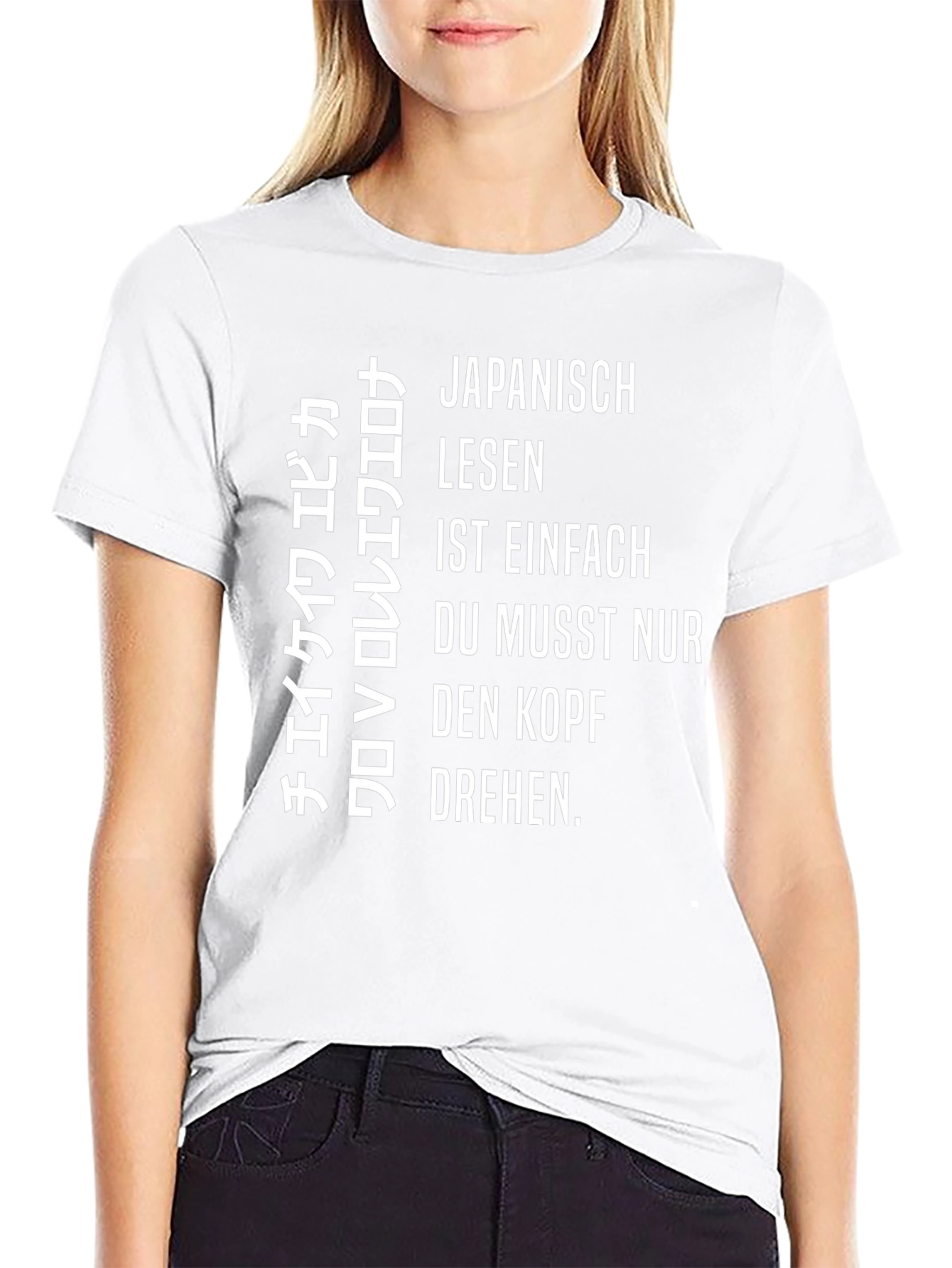 Humorous Japanese T-Shirt: Head Turning Fun!