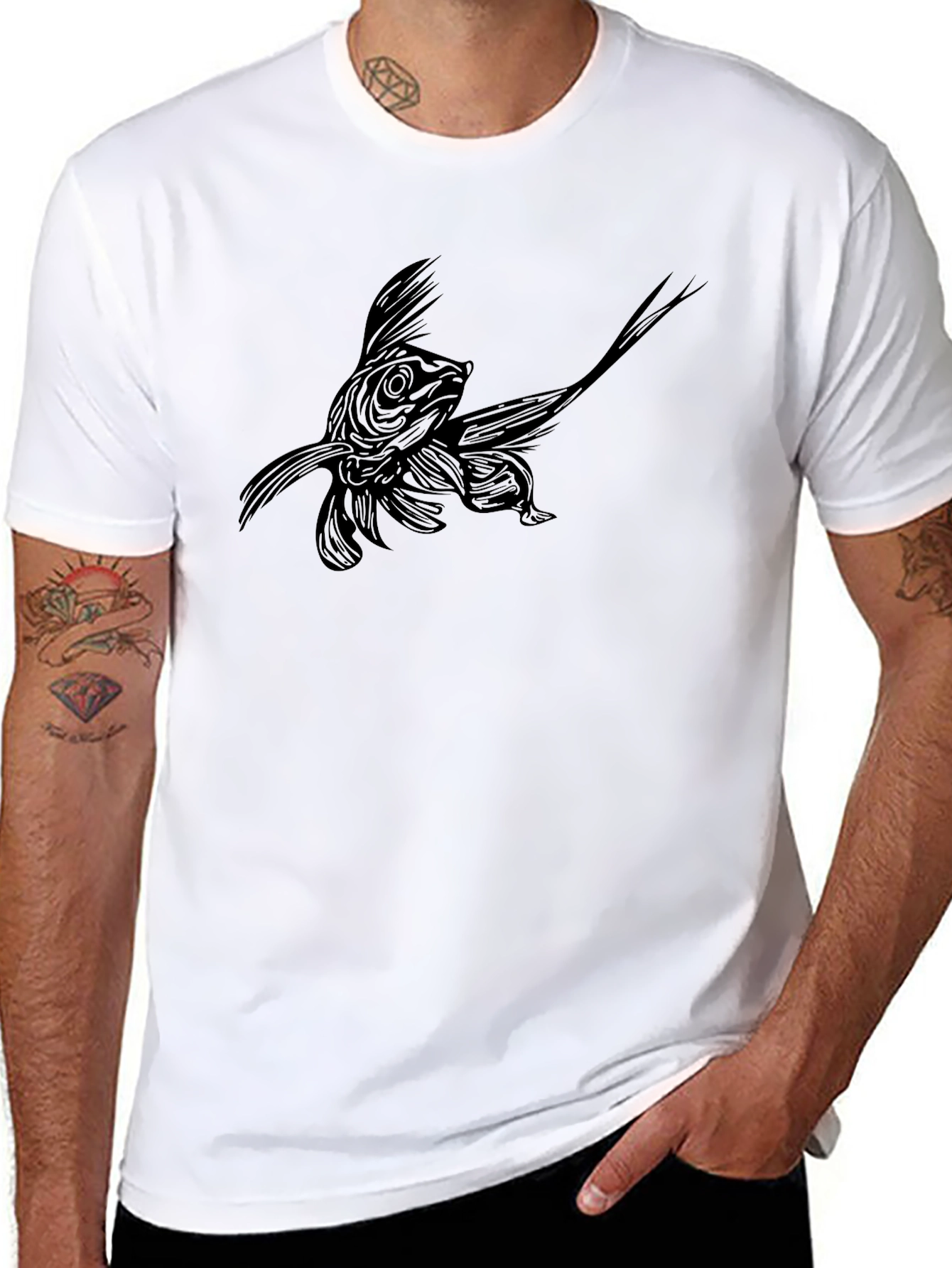 Black Fish Graphic T-Shirt