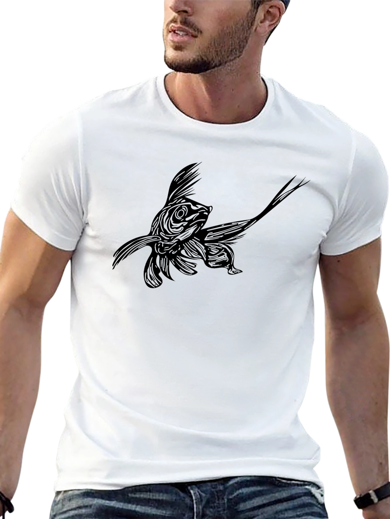 Black Fish Graphic T-Shirt