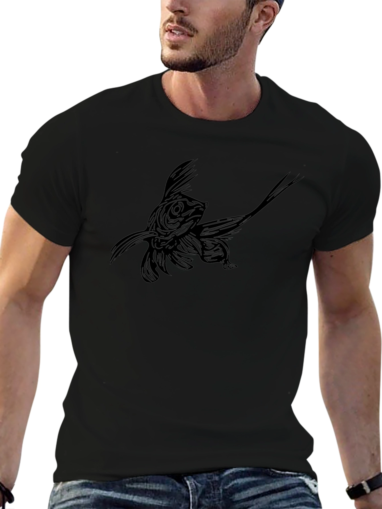 Black Fish Graphic T-Shirt
