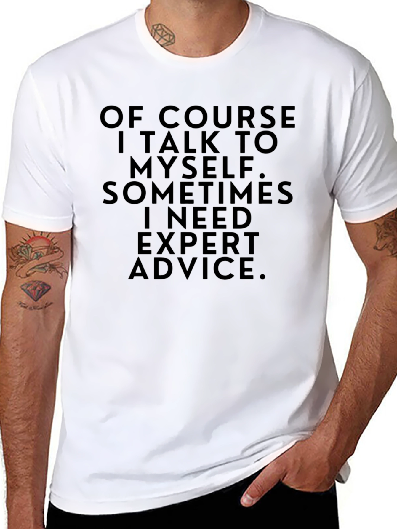 Expert Advice Graphic Tee - Black T-Shirt
