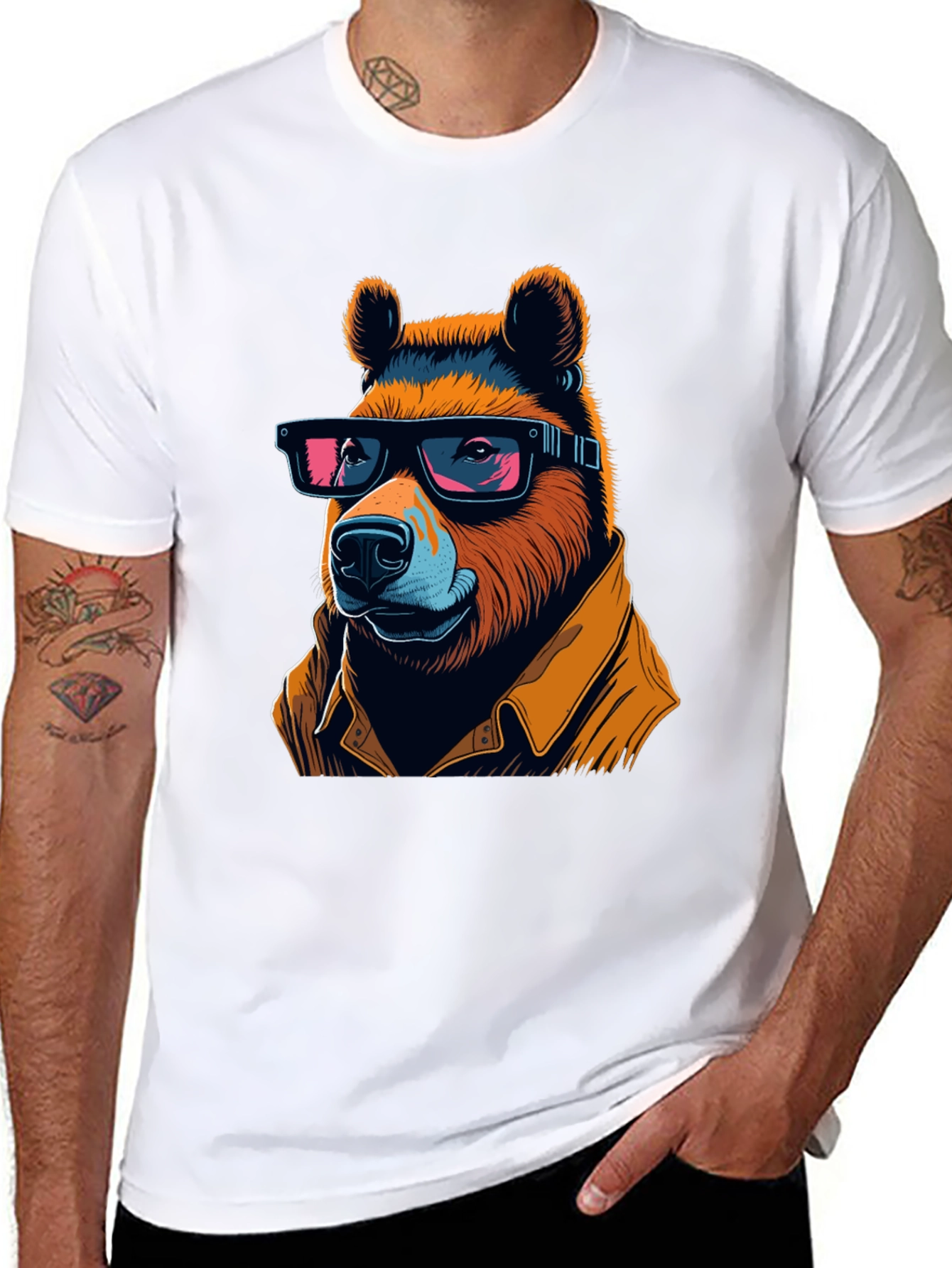 Cool Bear T-Shirt - Stylish Animal Graphic Tee