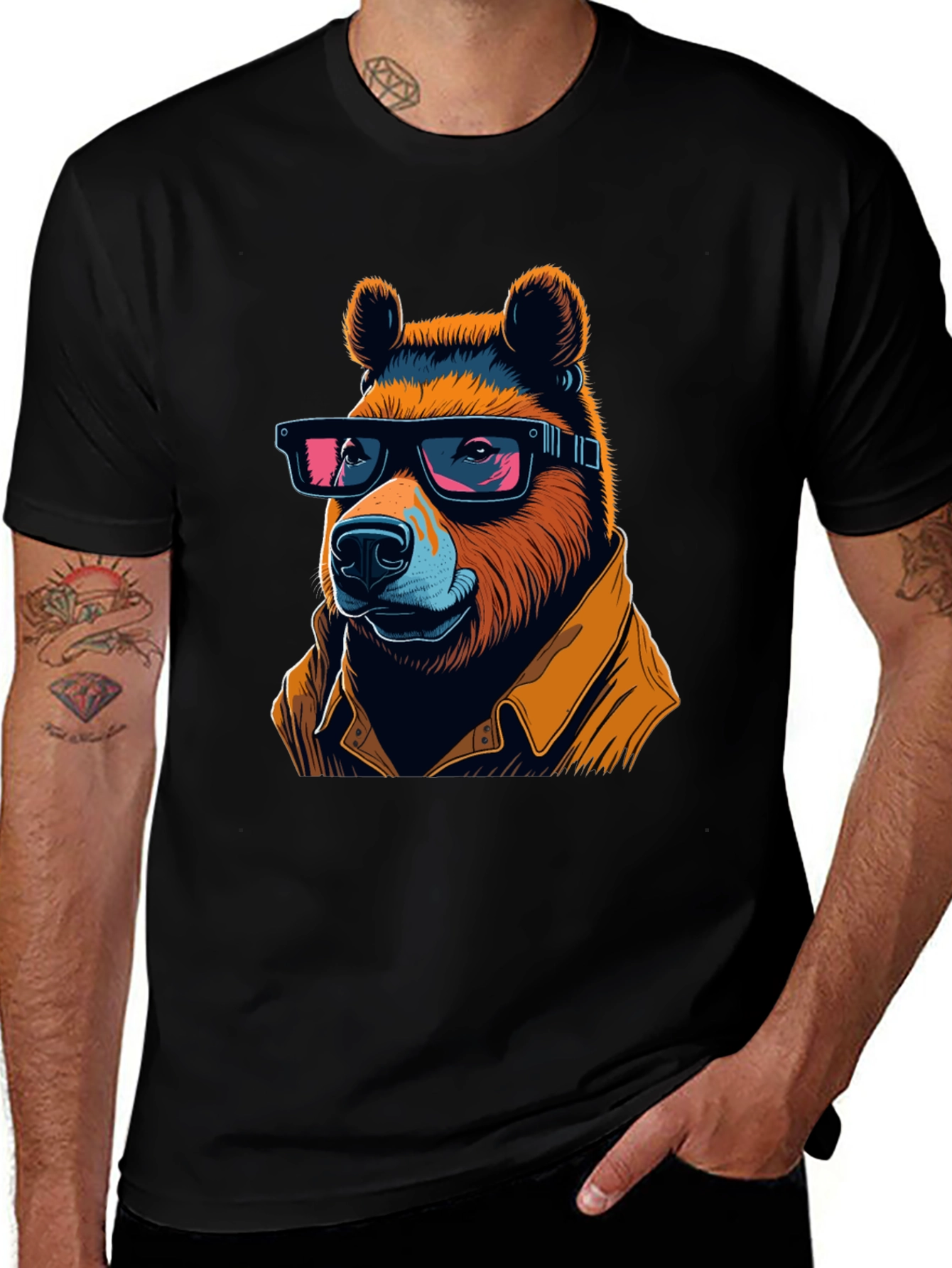 Cool Bear T-Shirt - Stylish Animal Graphic Tee