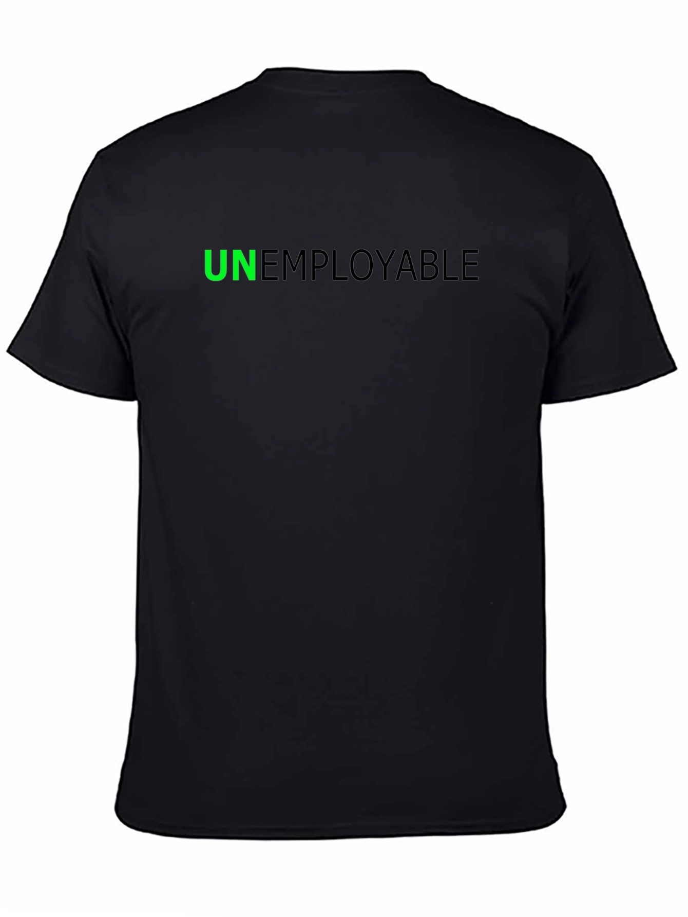 Unemployable Graphic Tee - Black Cotton Blend T-Shirt