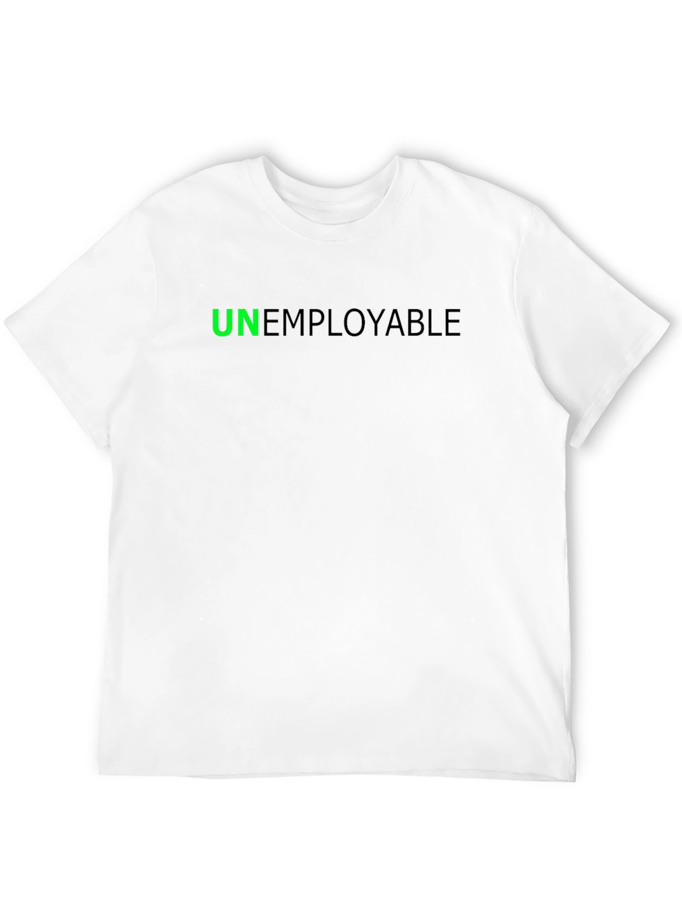 Unemployable Graphic Tee - Black Cotton Blend T-Shirt