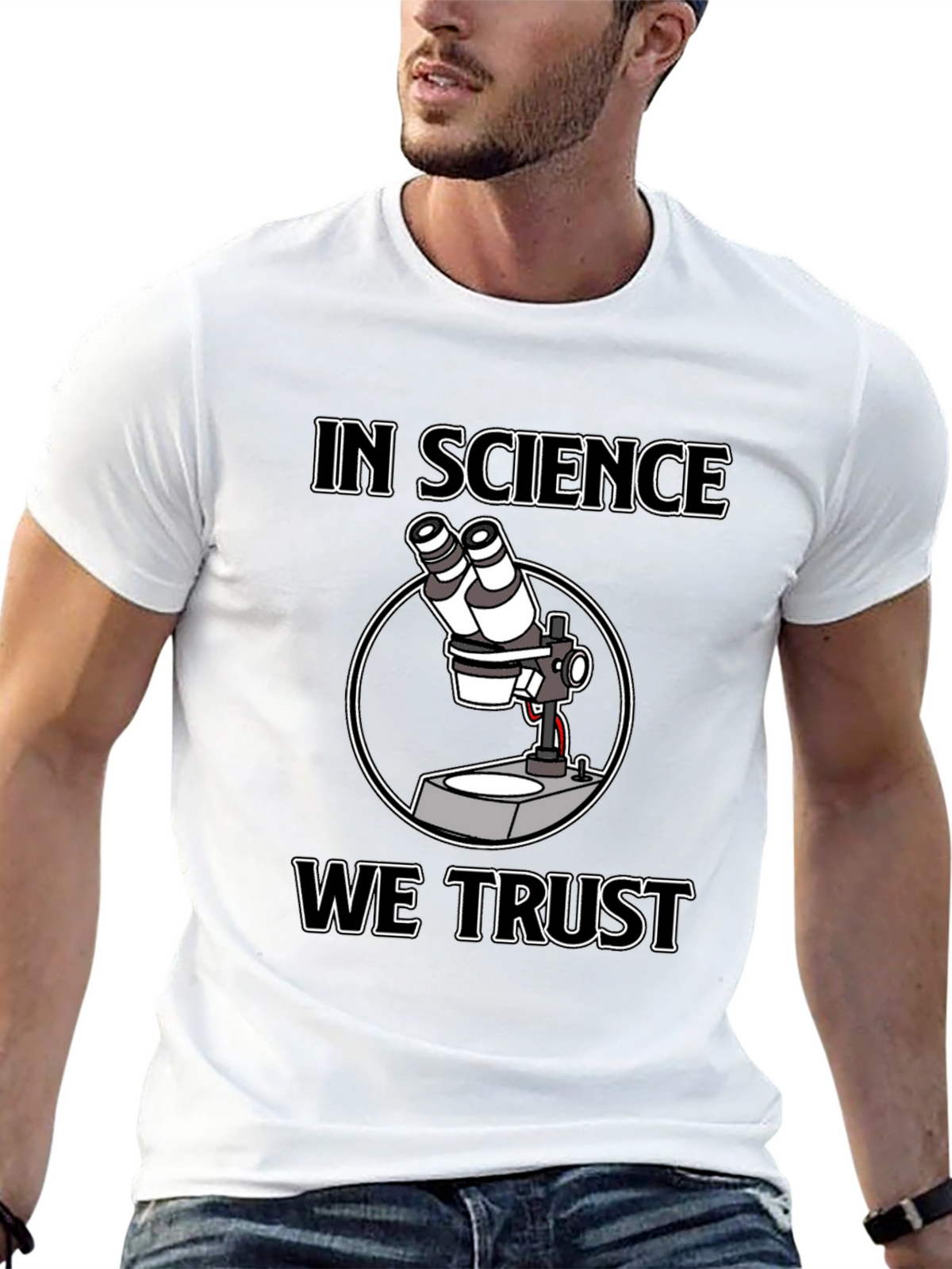 In Science We Trust Microscope T-Shirt