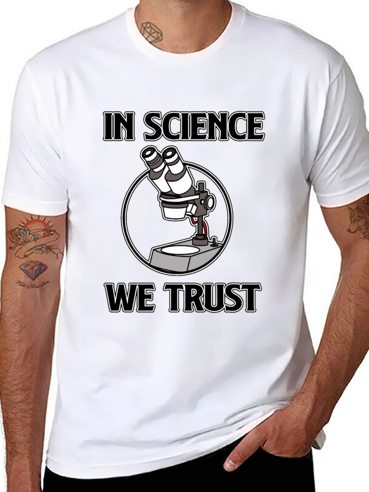 In Science We Trust Microscope T-Shirt