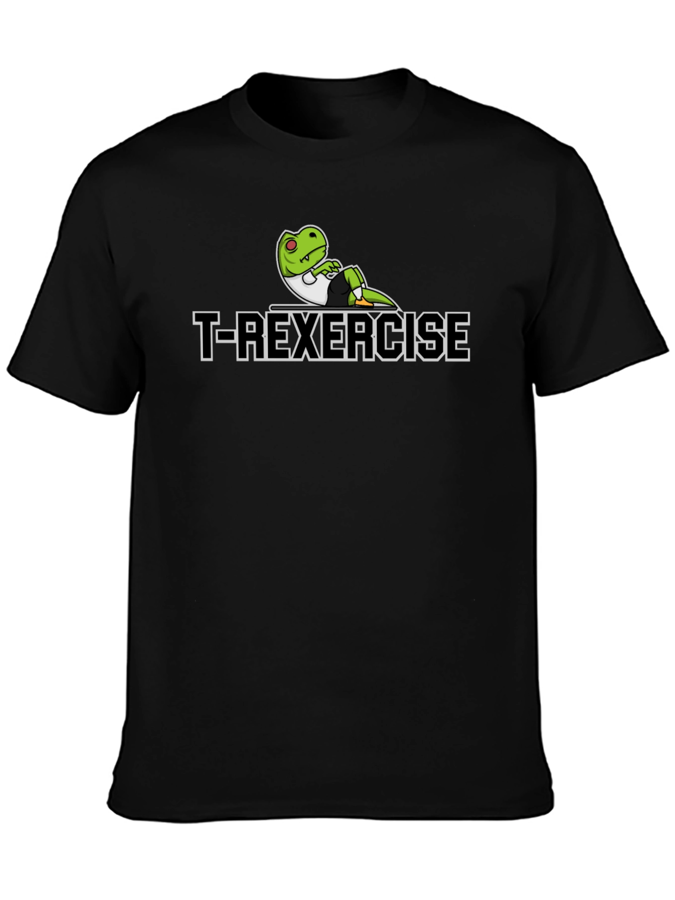 T-Rexercise T-Shirt - Black Cotton Tee