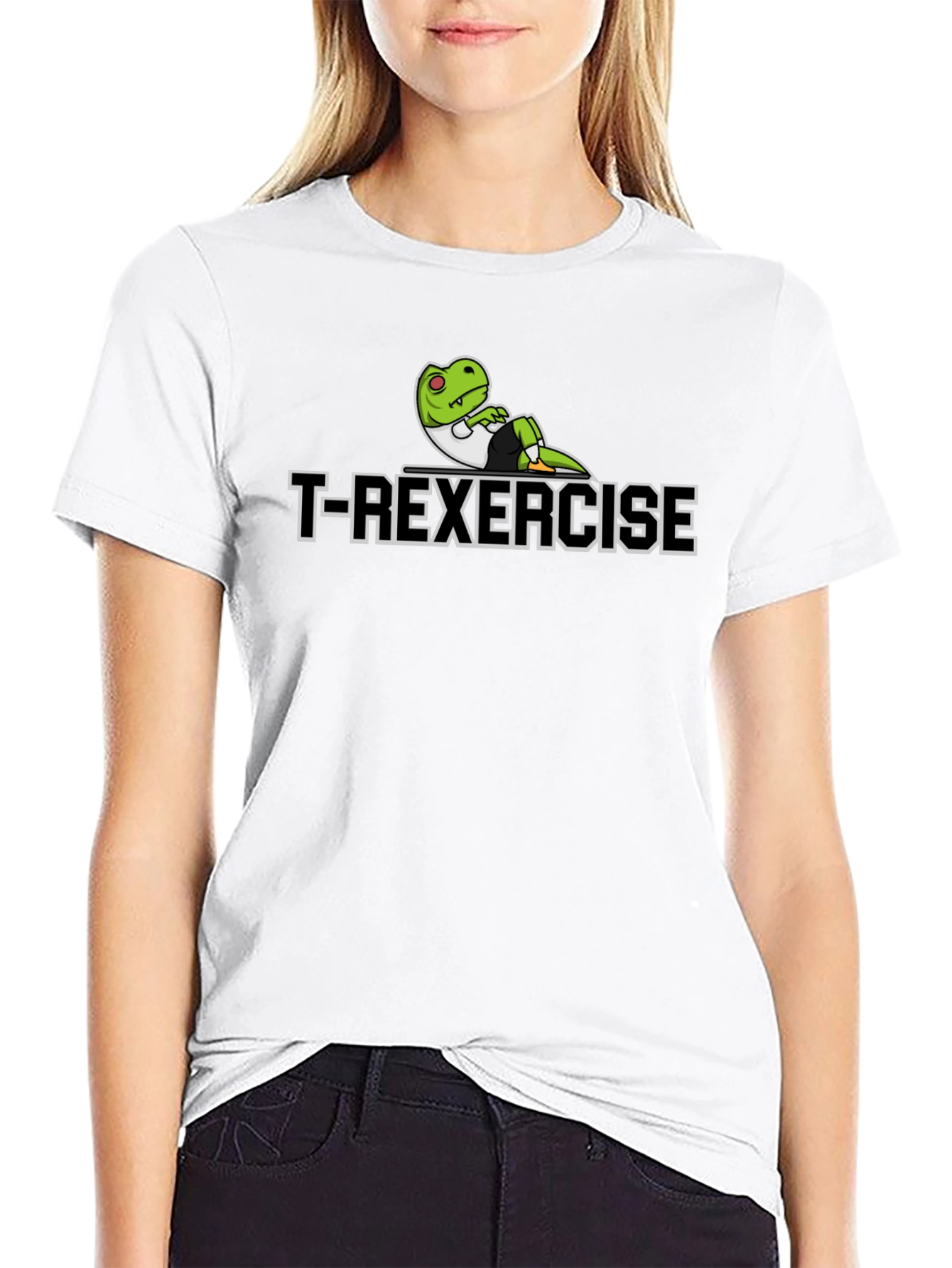 T-Rexercise T-Shirt - Black Cotton Tee