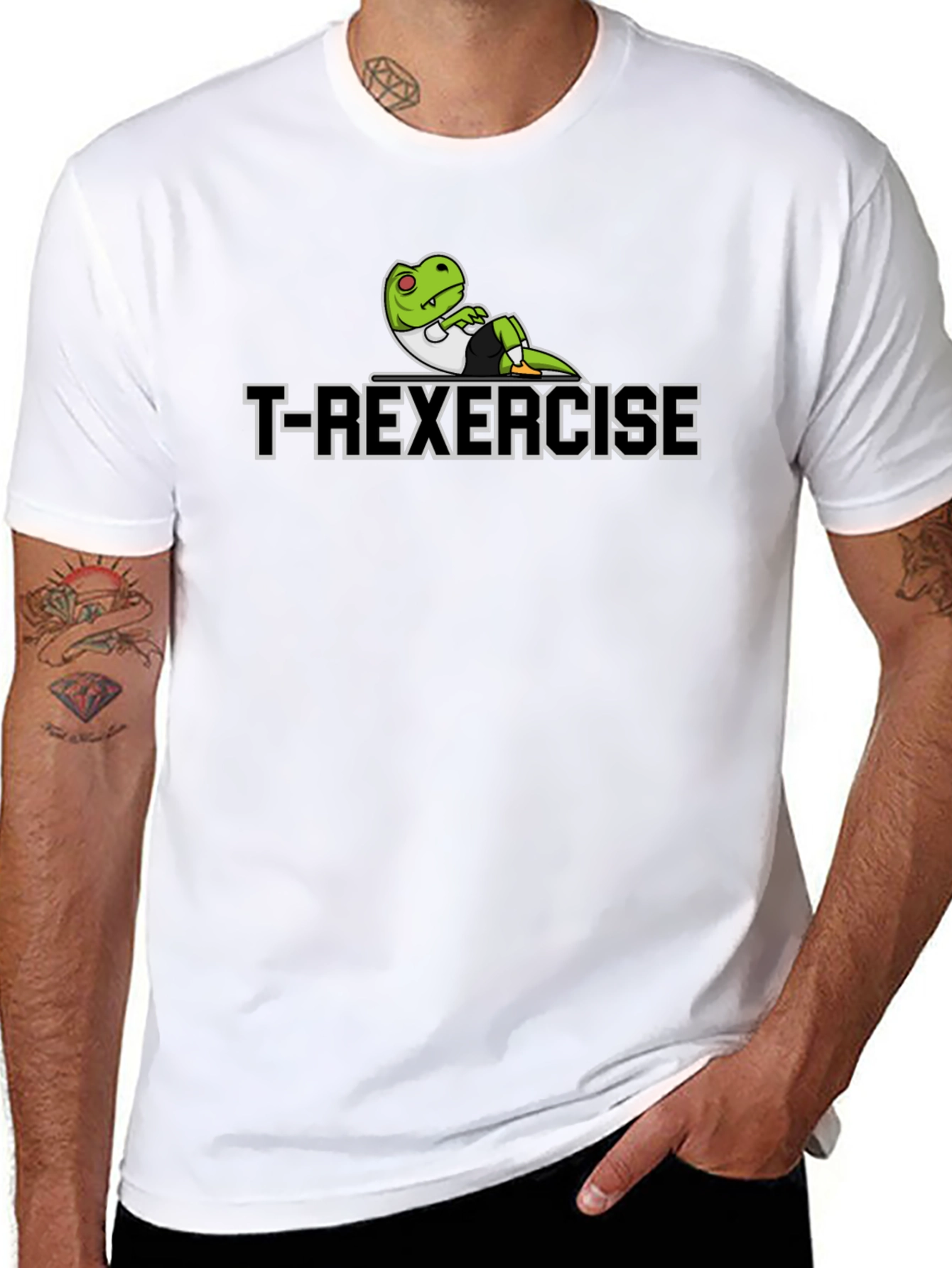 T-Rexercise T-Shirt - Black Cotton Tee