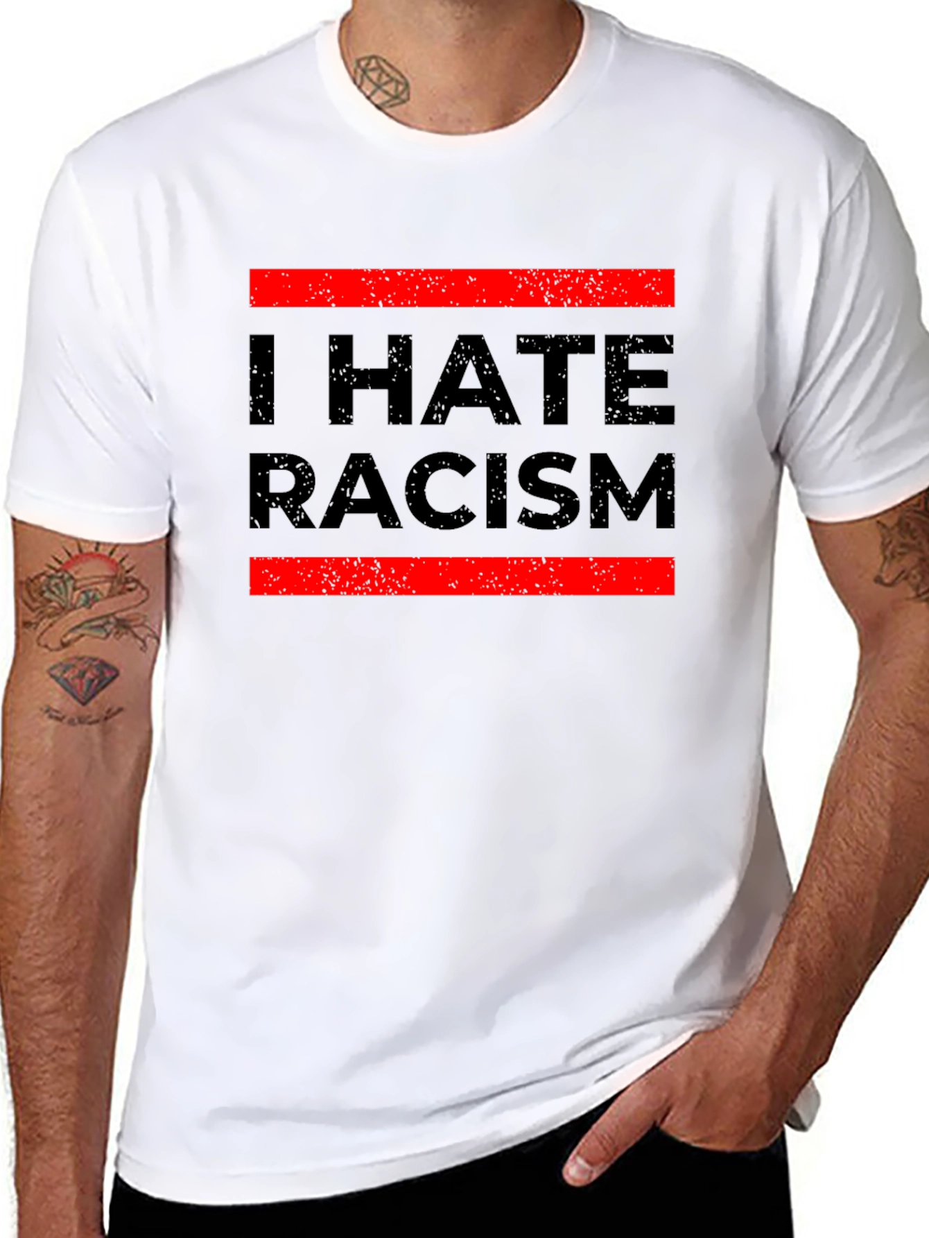 I Hate Racism Graphic Tee - Anti-Discrimination T-Shirt