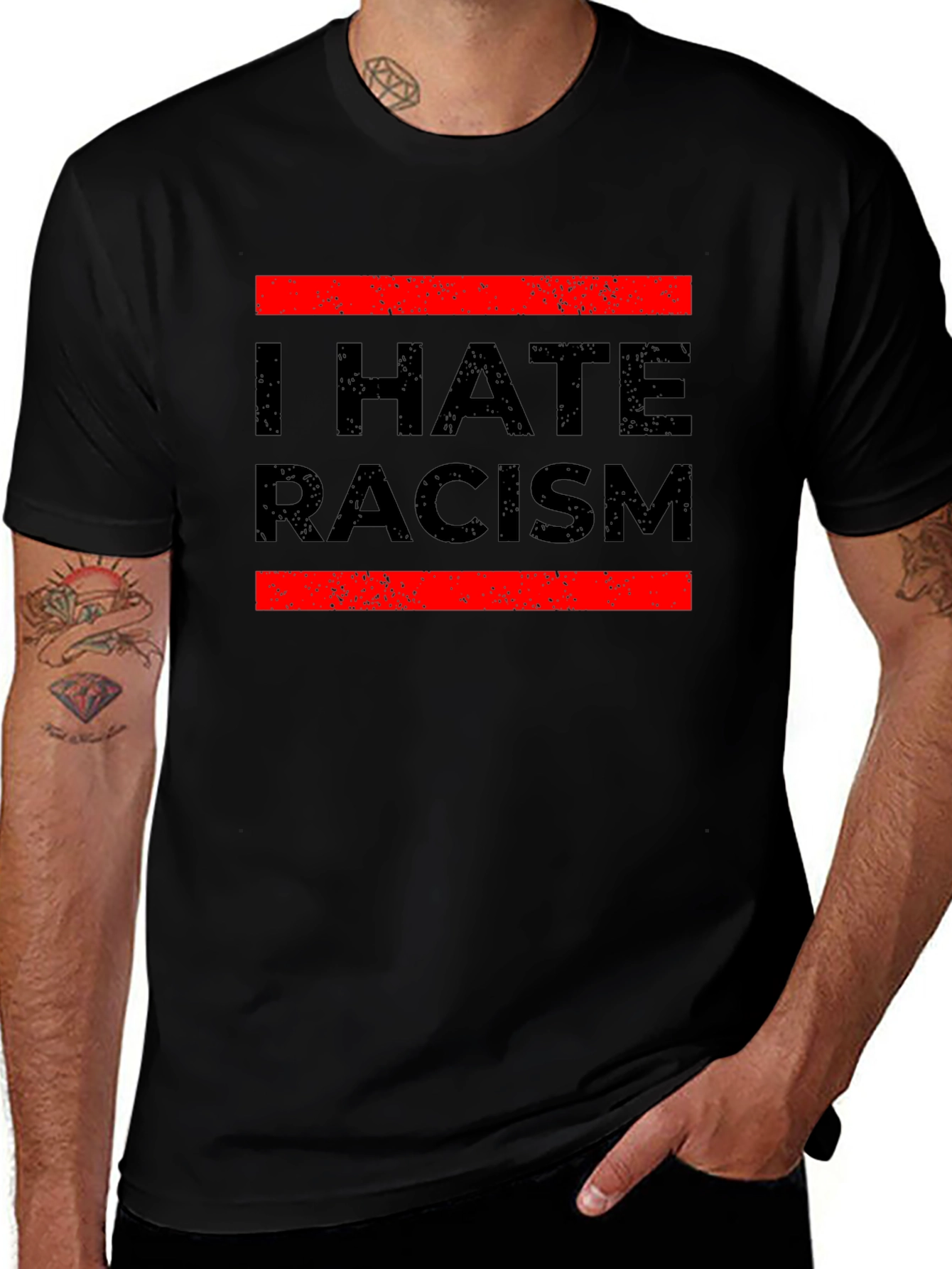 I Hate Racism Graphic Tee - Anti-Discrimination T-Shirt
