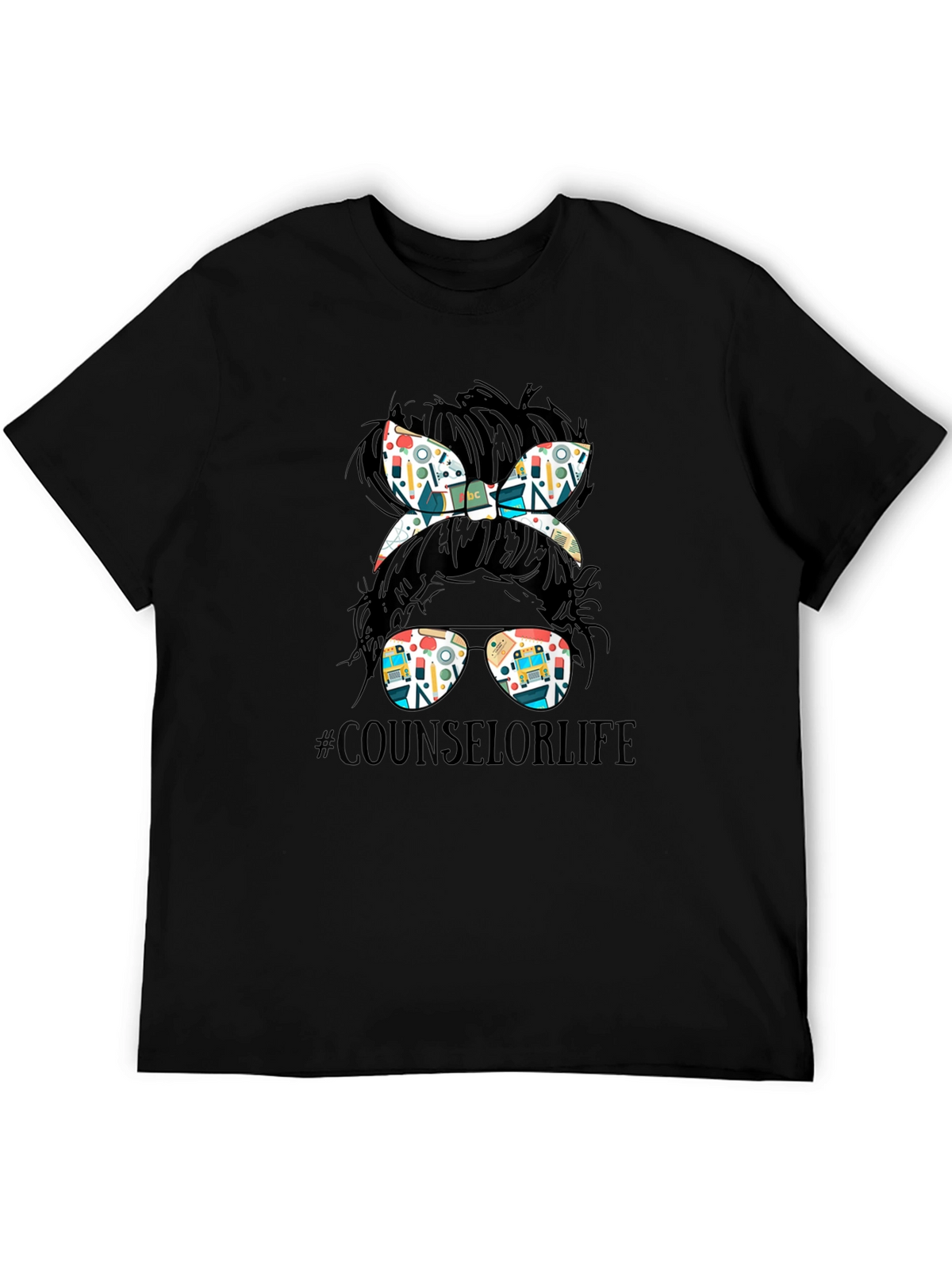Counselor Life Messy Bun T-Shirt