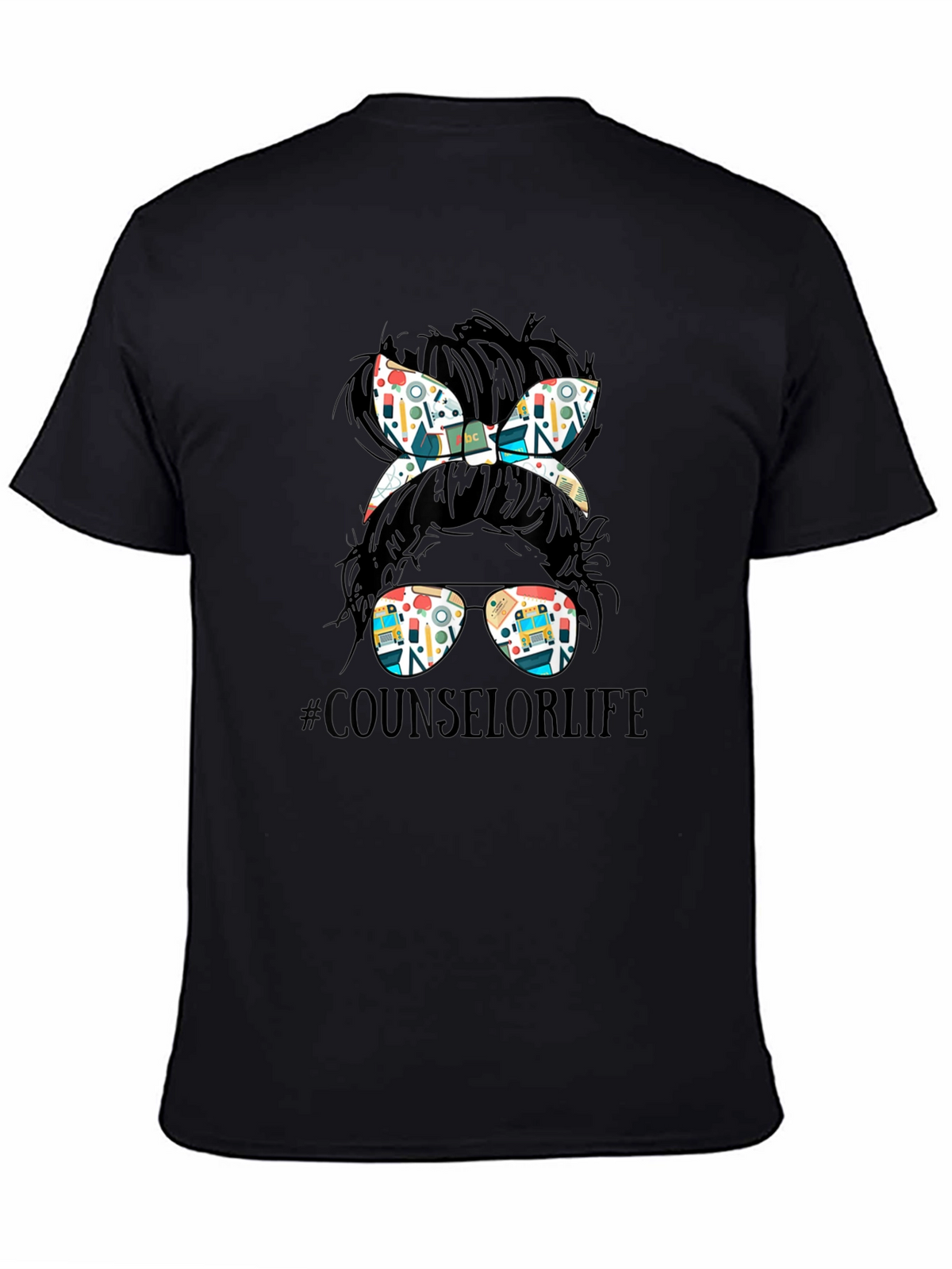 Counselor Life Messy Bun T-Shirt