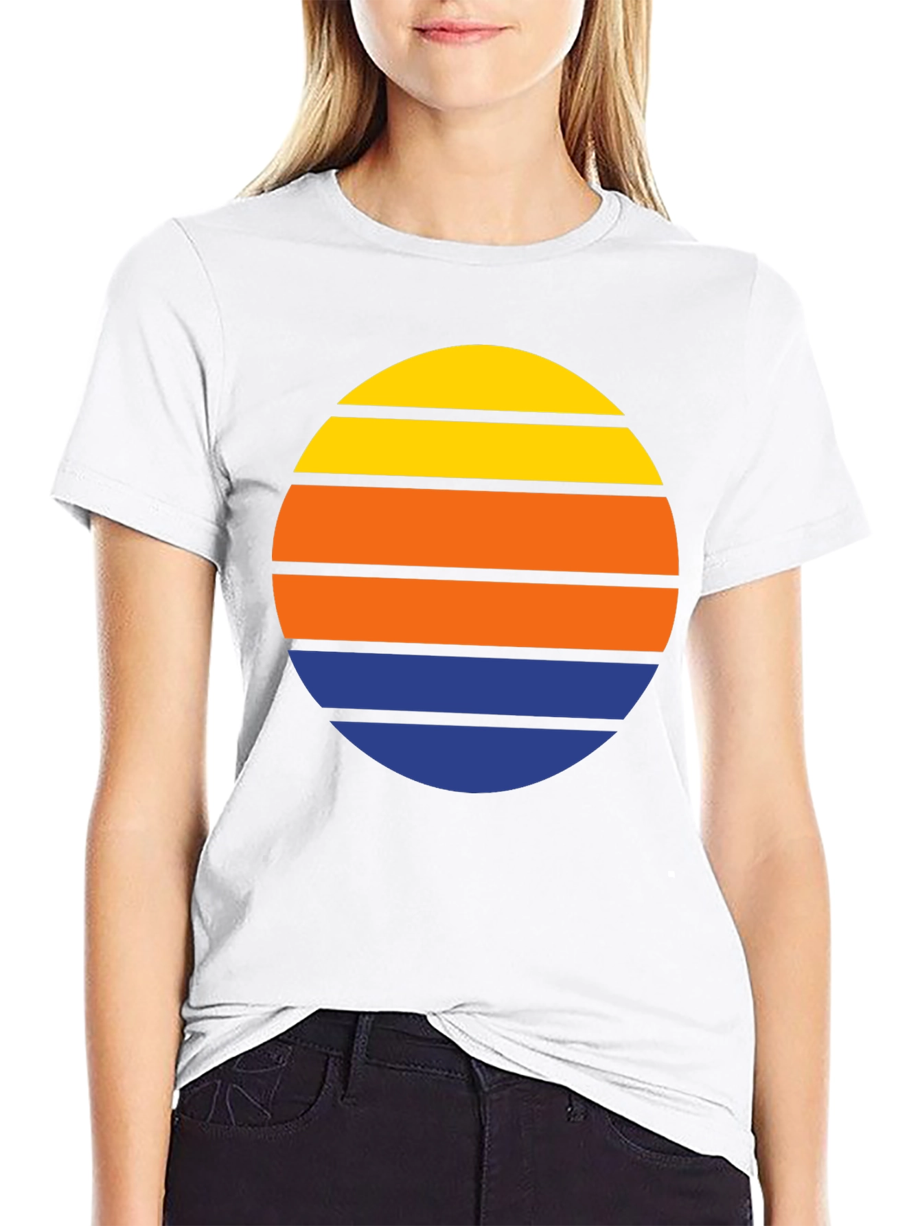 Retro Sunset Striped T-Shirt