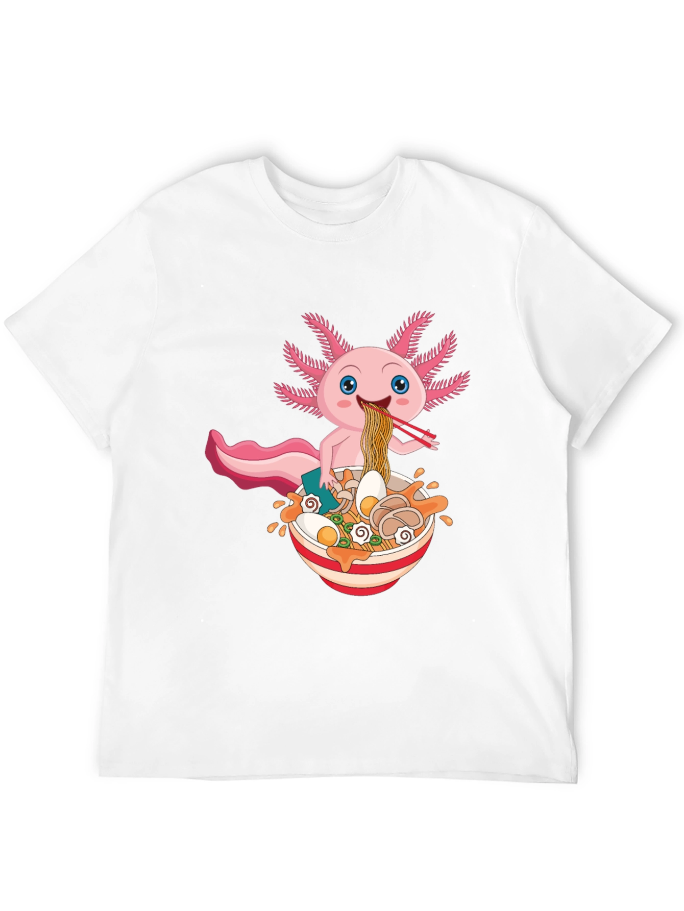 Axolotl Ramen T-Shirt - Cute Kawaii Noodle Lover Tee