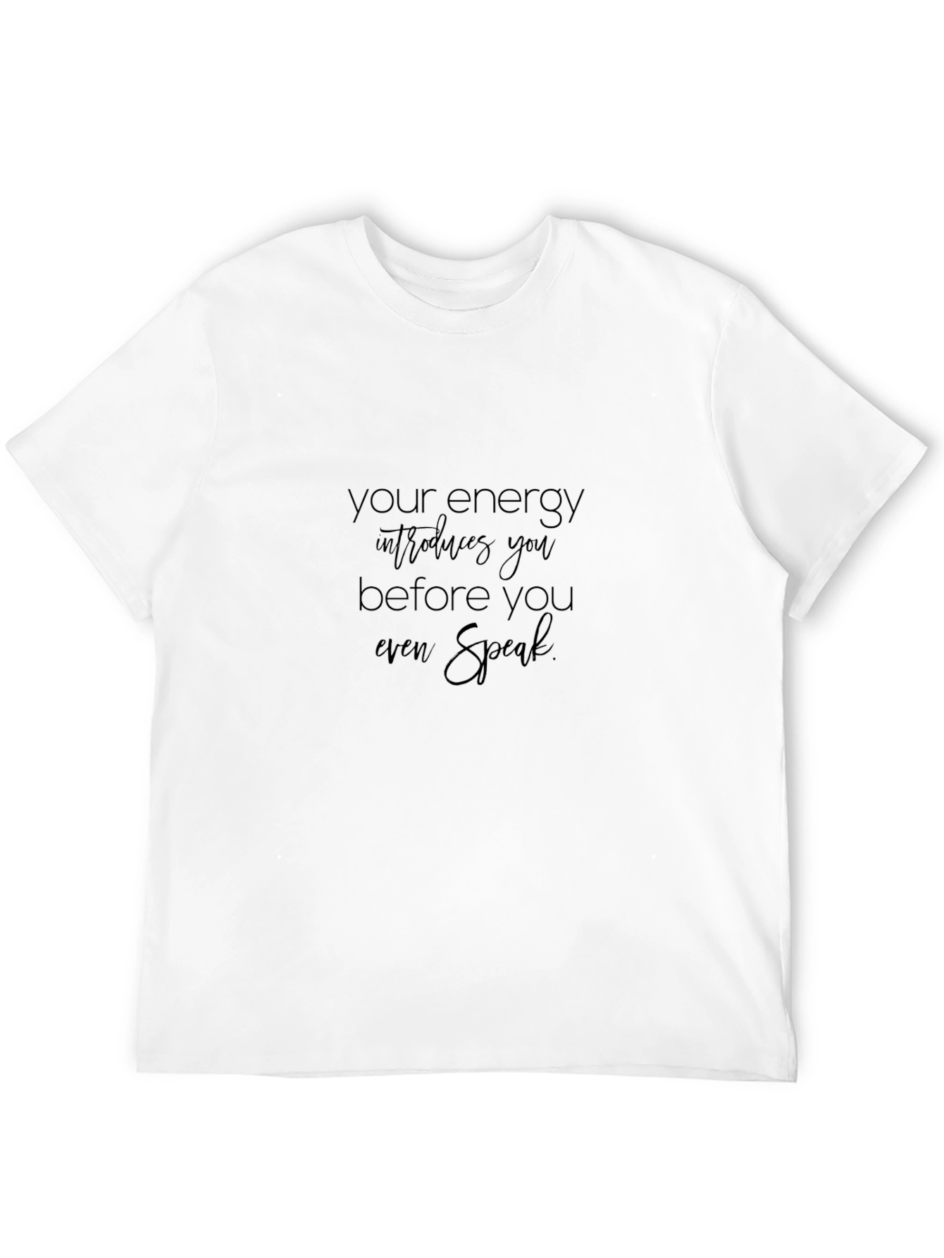 Energy Intro Black T-Shirt - Inspiring Statement Tee