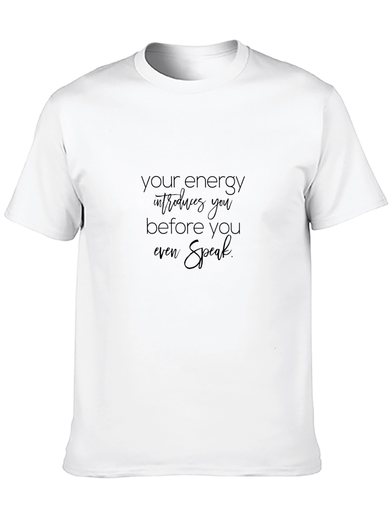 Energy Intro Black T-Shirt - Inspiring Statement Tee