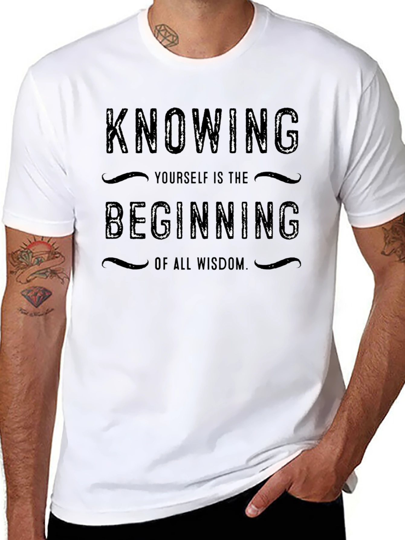 Knowing Yourself Wisdom Tee - Black Graphic T-Shirt