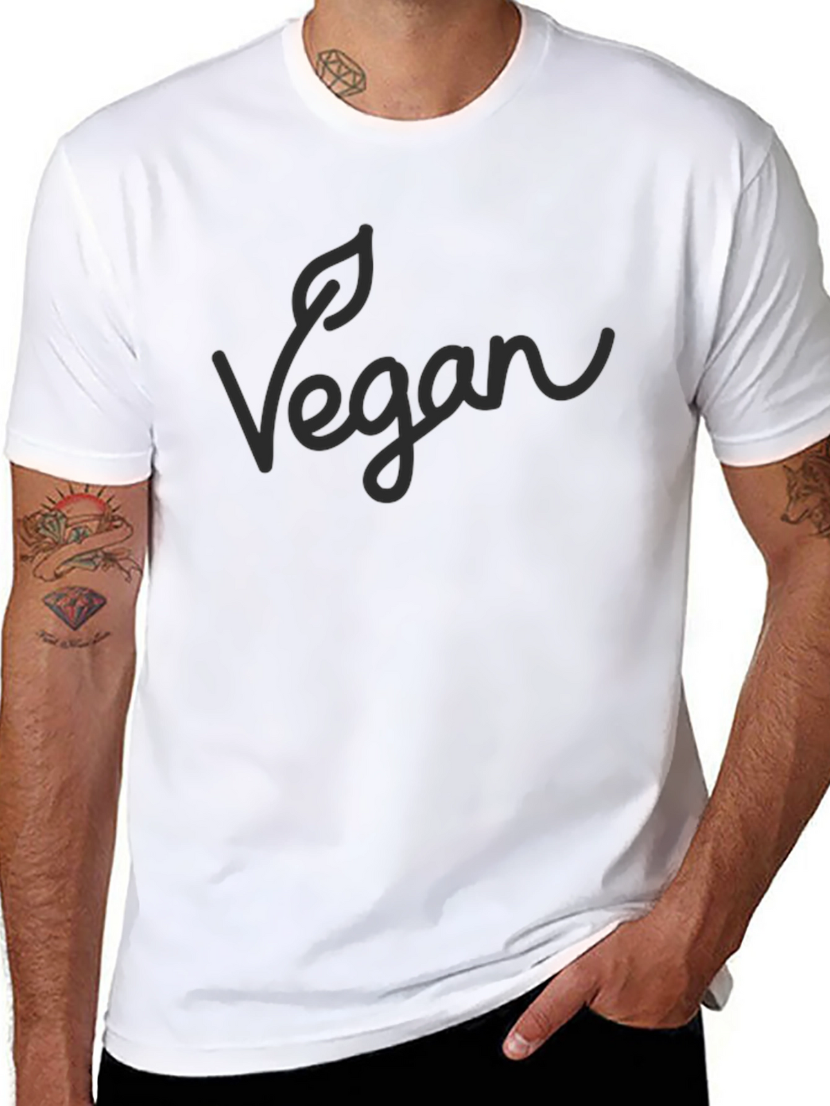 Vegan Graphic Tee - Black T-Shirt