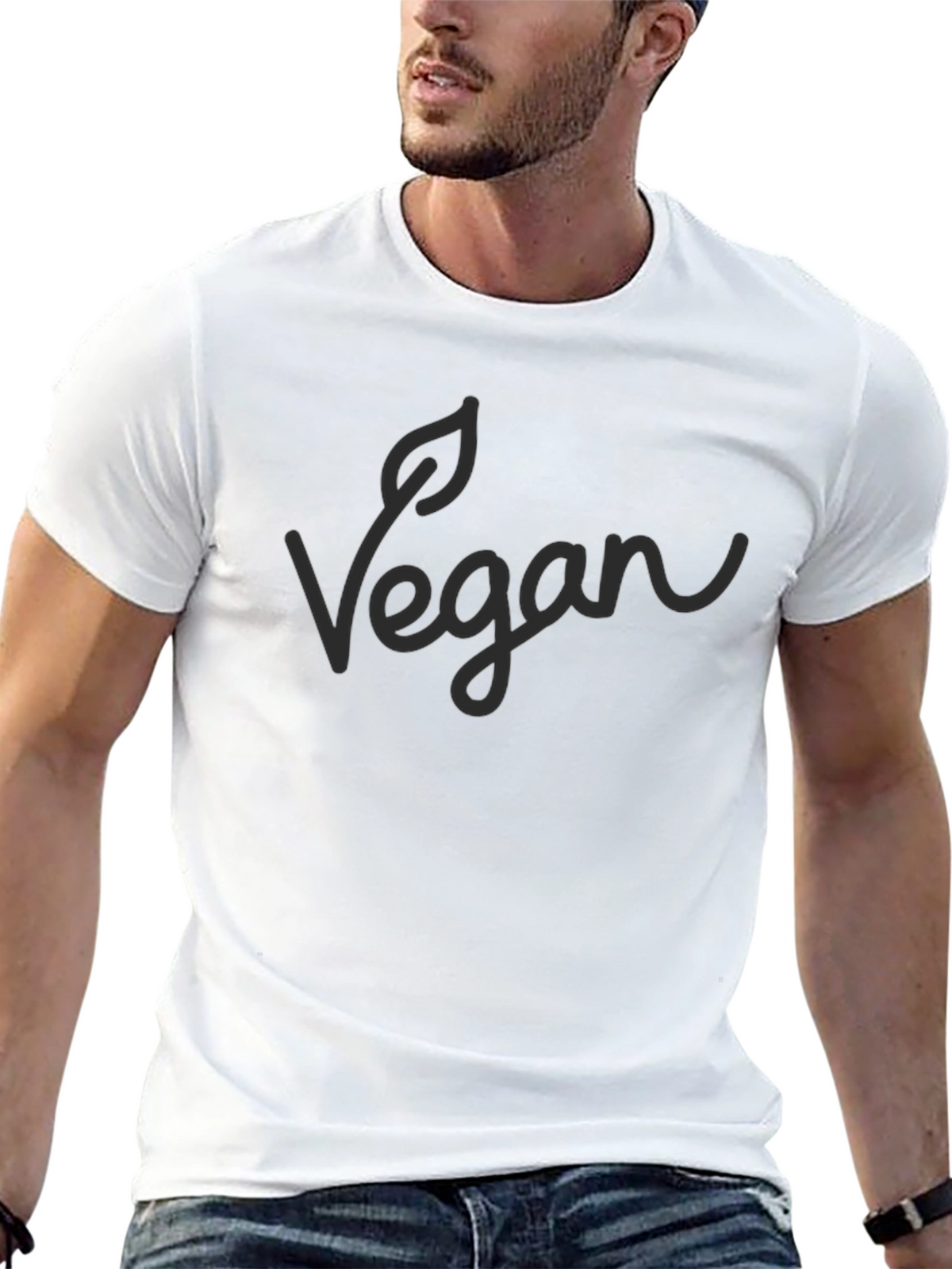 Vegan Graphic Tee - Black T-Shirt