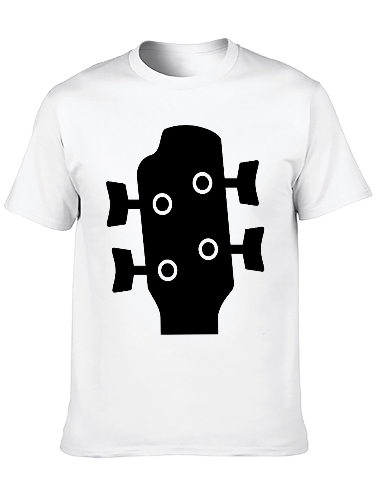 Bass Guitar Headstock T-Shirt - Black