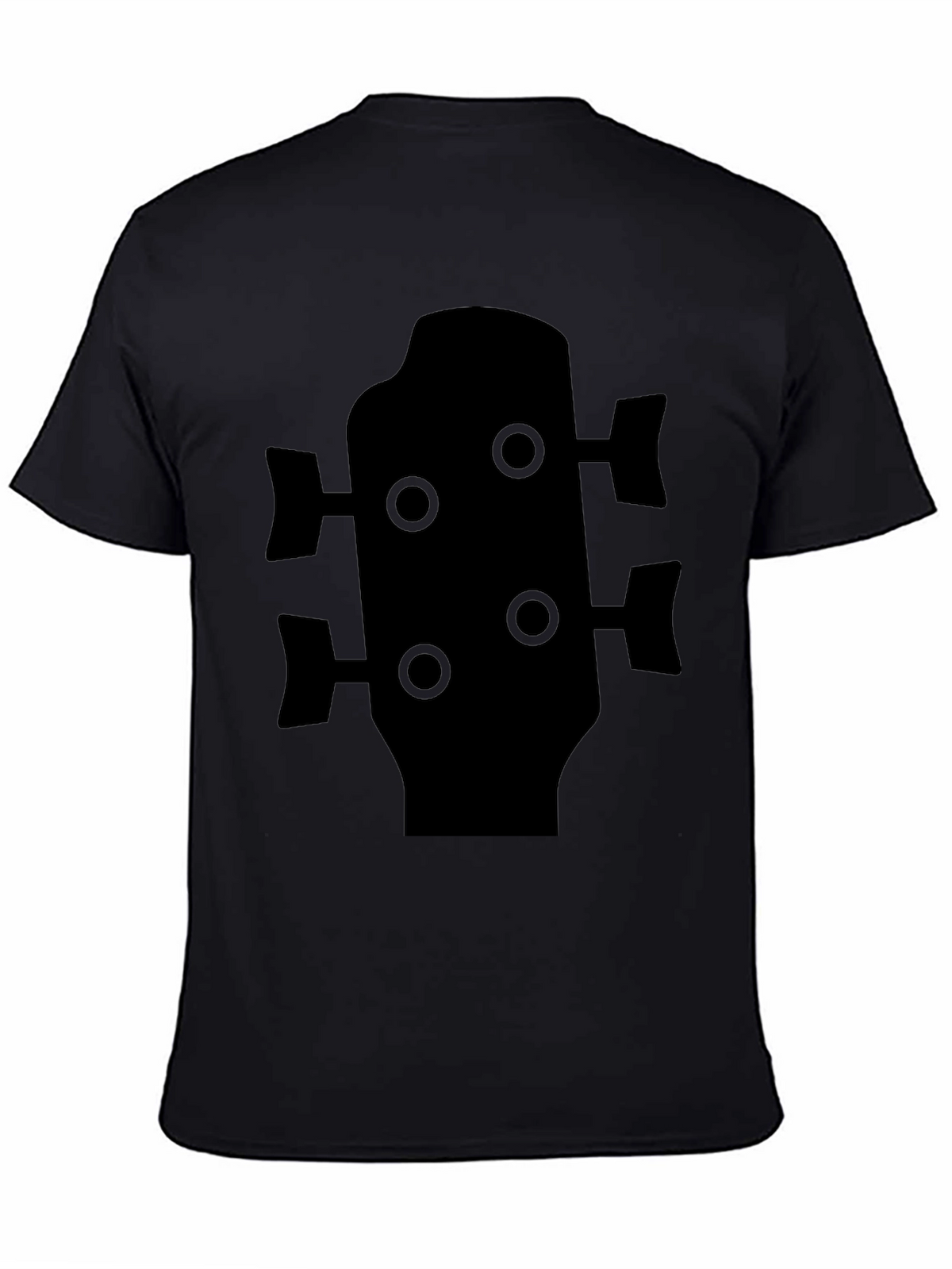 Bass Guitar Headstock T-Shirt - Black