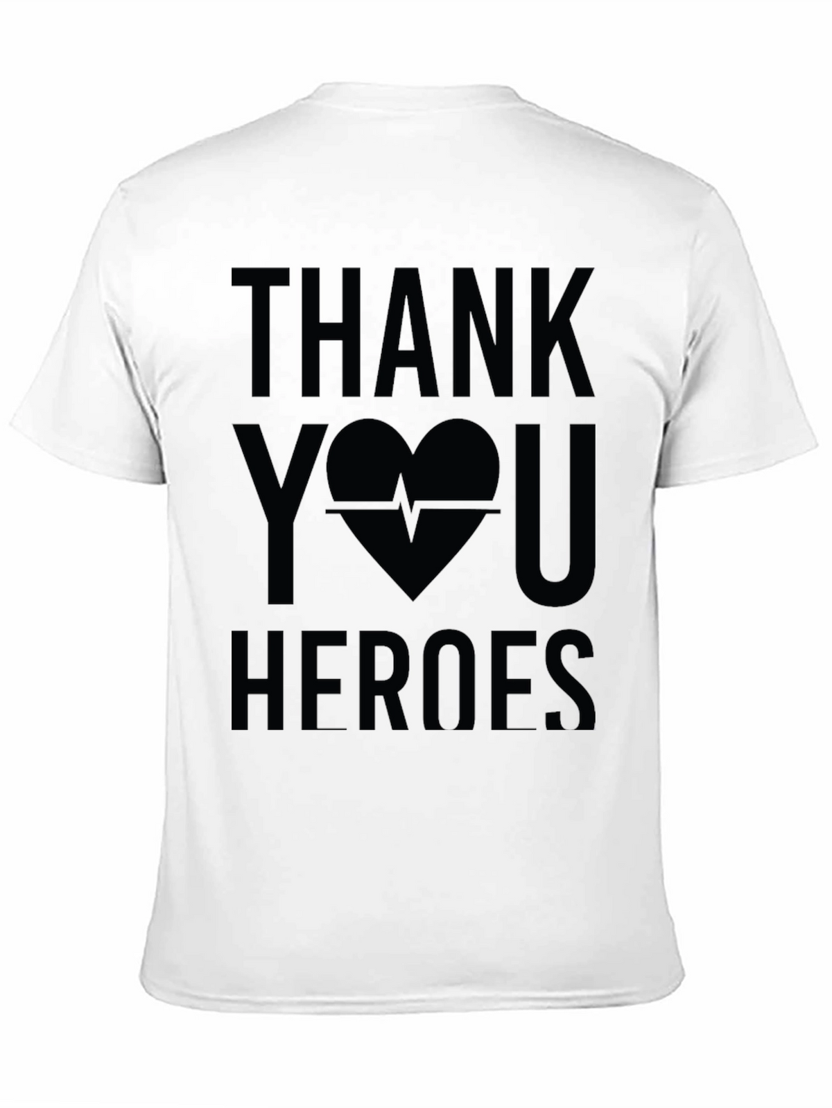 Thank You Heroes Graphic Tee - Black Cotton Shirt
