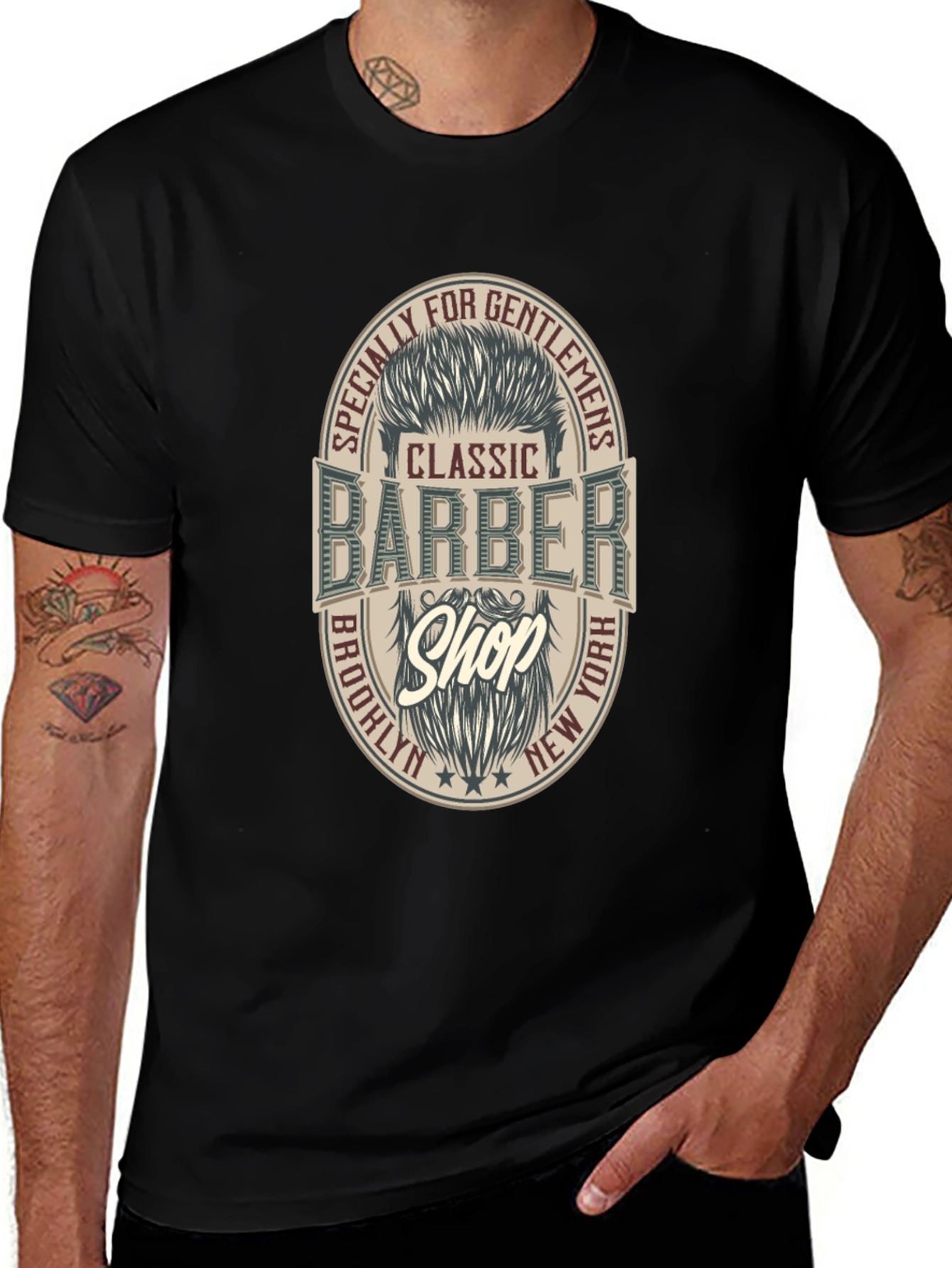Classic Barber Shop Graphic T-Shirt
