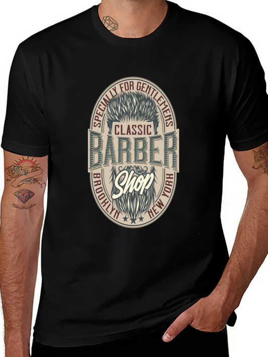 Classic Barber Shop Graphic T-Shirt