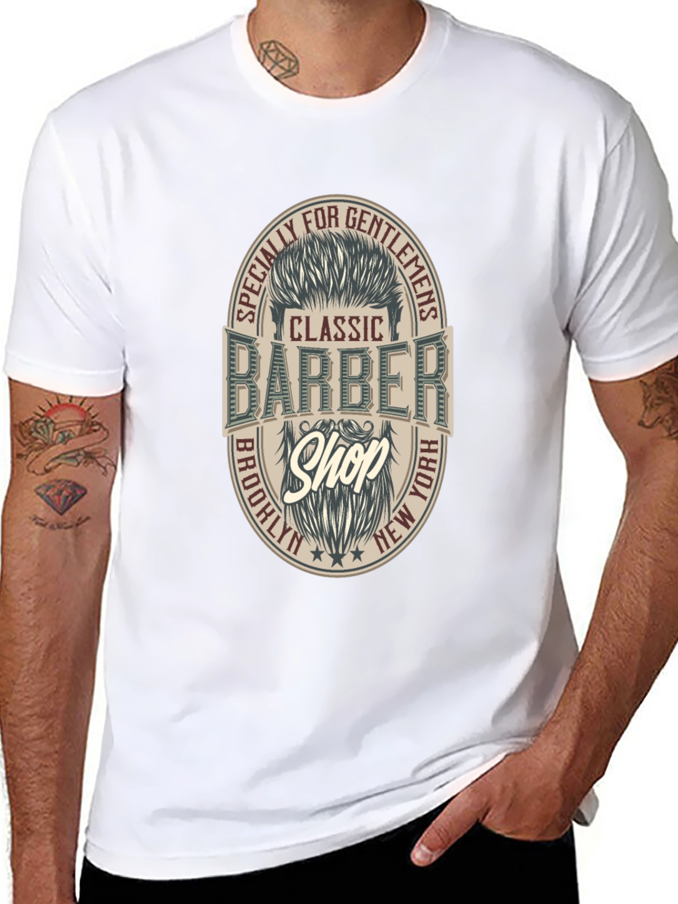 Classic Barber Shop Graphic T-Shirt