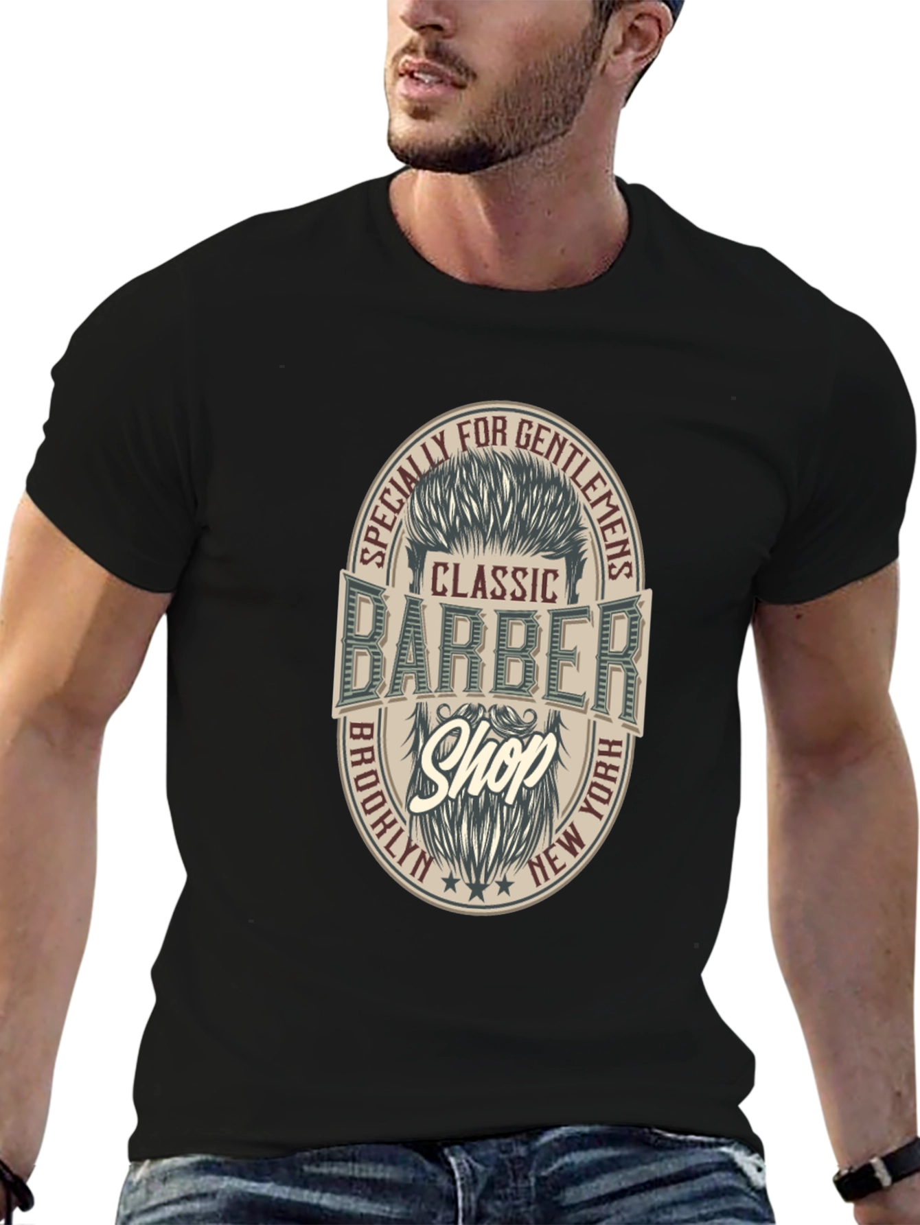 Classic Barber Shop Graphic T-Shirt