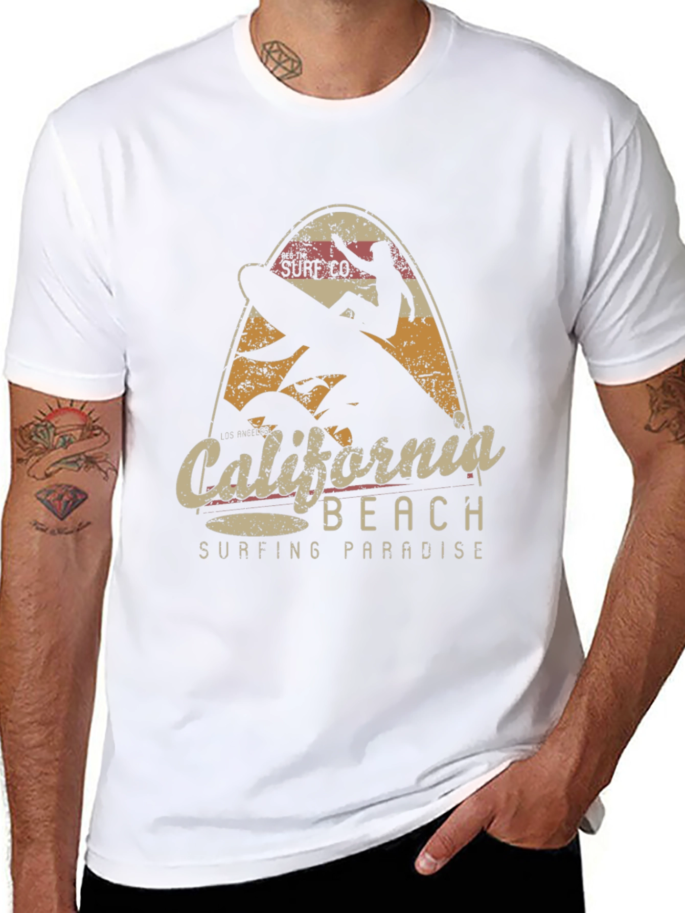 California Beach Surfing T-Shirt