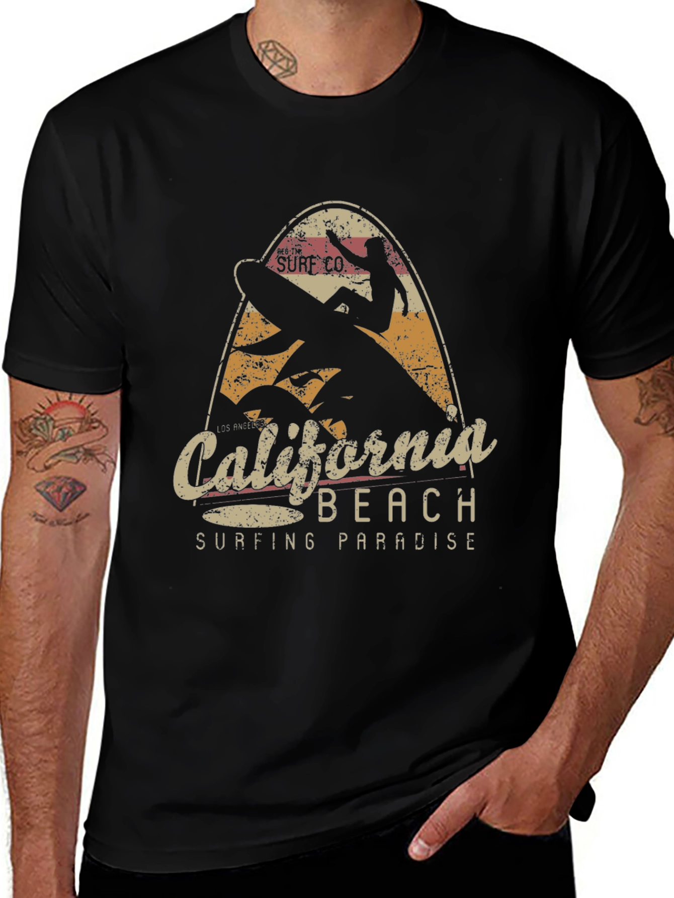 California Beach Surfing T-Shirt