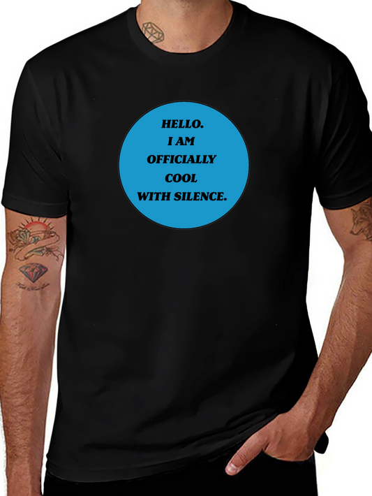 Cool With Silence Graphic Tee - Black