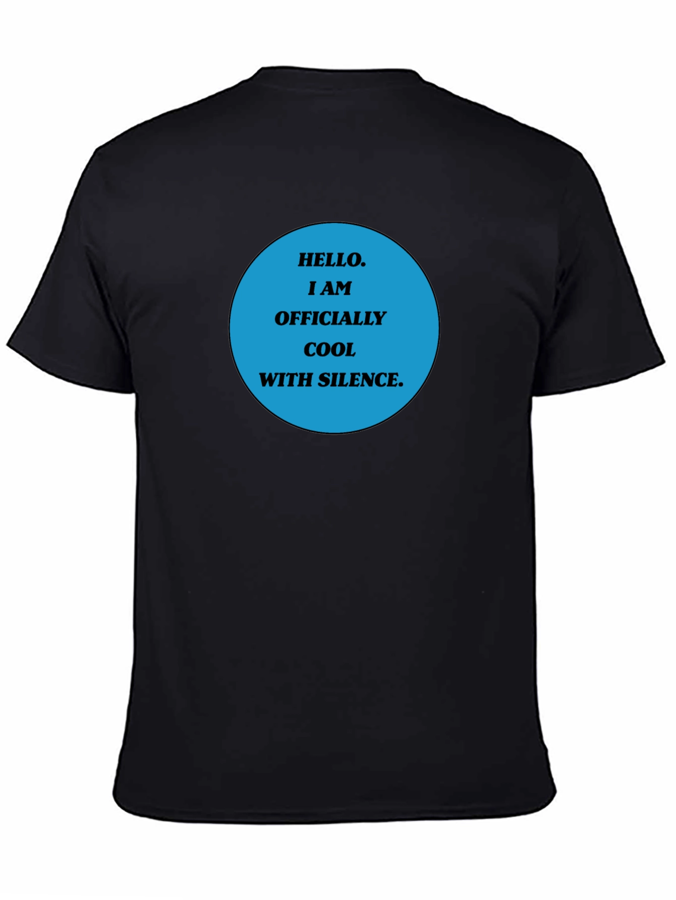 Cool With Silence Graphic Tee - Black
