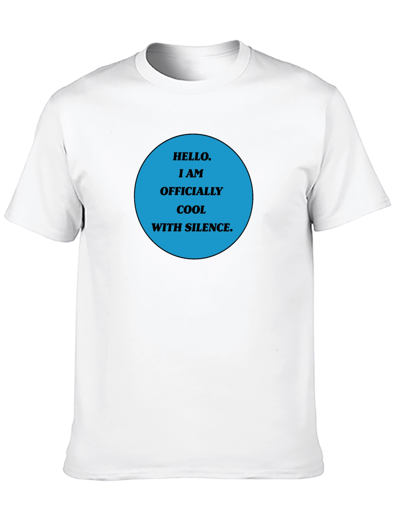 Cool With Silence Graphic Tee - Black