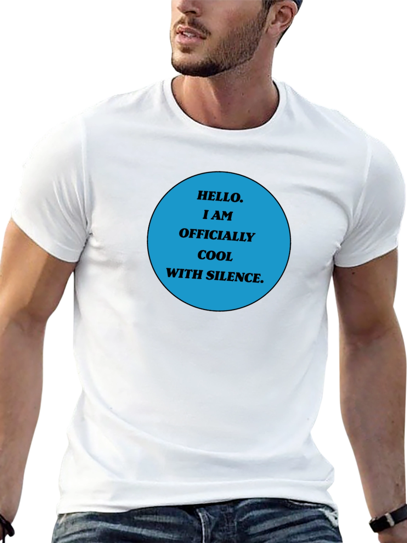 Cool With Silence Graphic Tee - Black