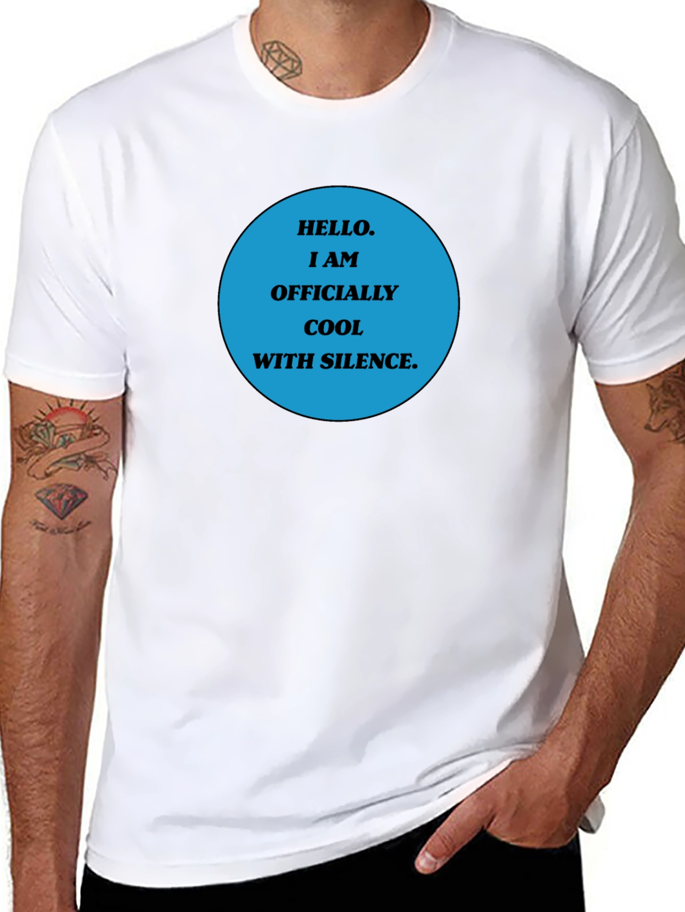 Cool With Silence Graphic Tee - Black