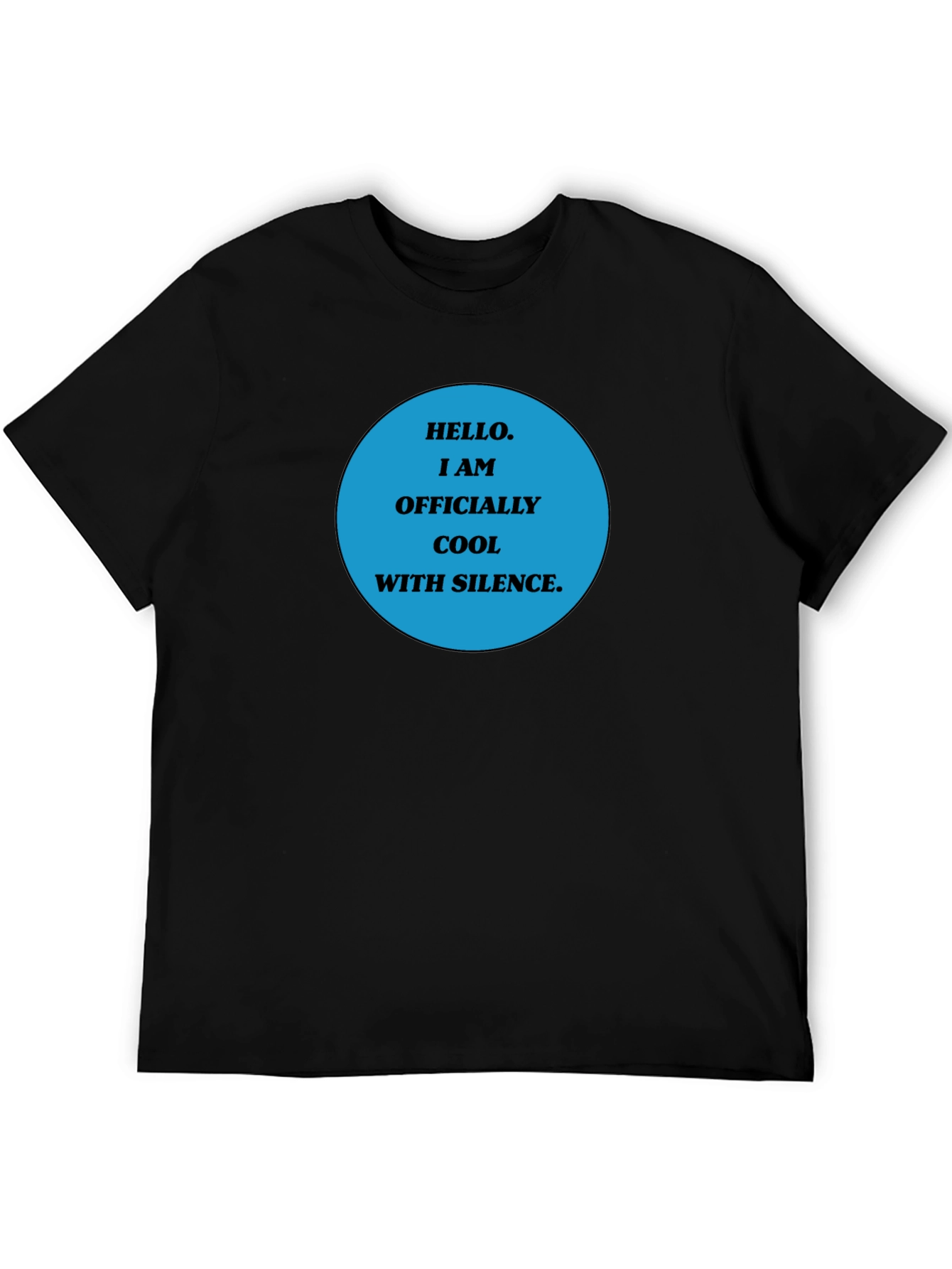 Cool With Silence Graphic Tee - Black
