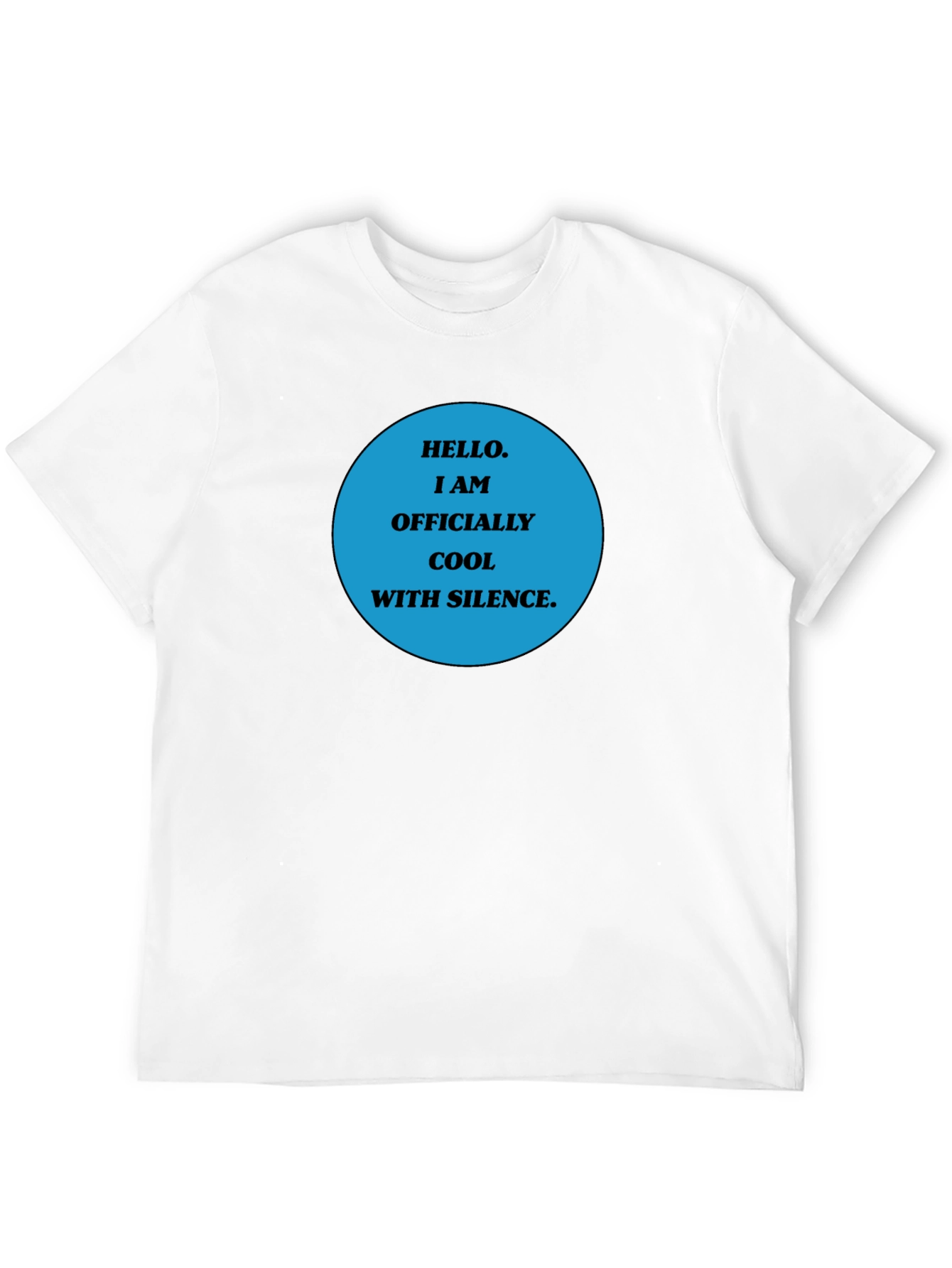 Cool With Silence Graphic Tee - Black