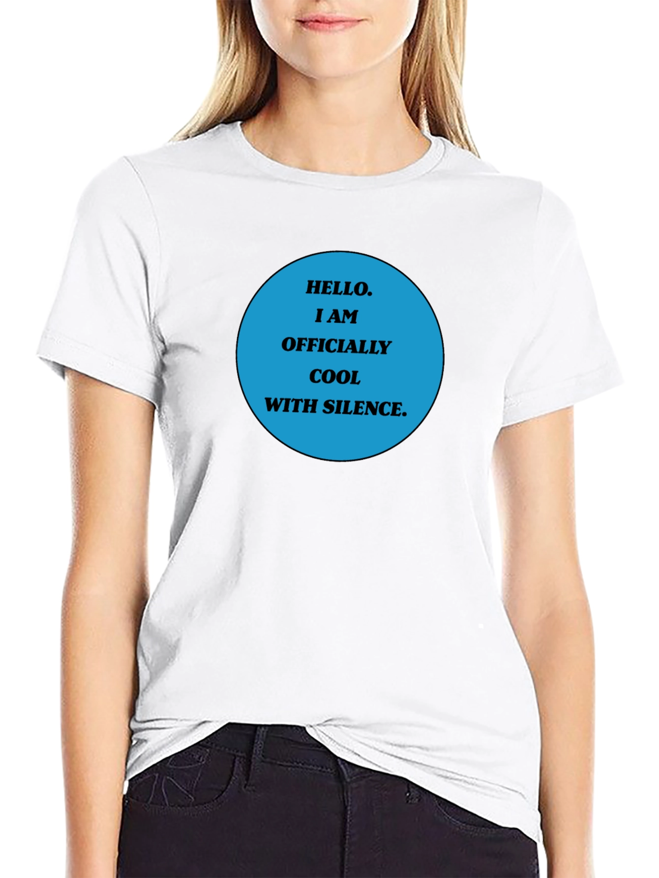Cool With Silence Graphic Tee - Black