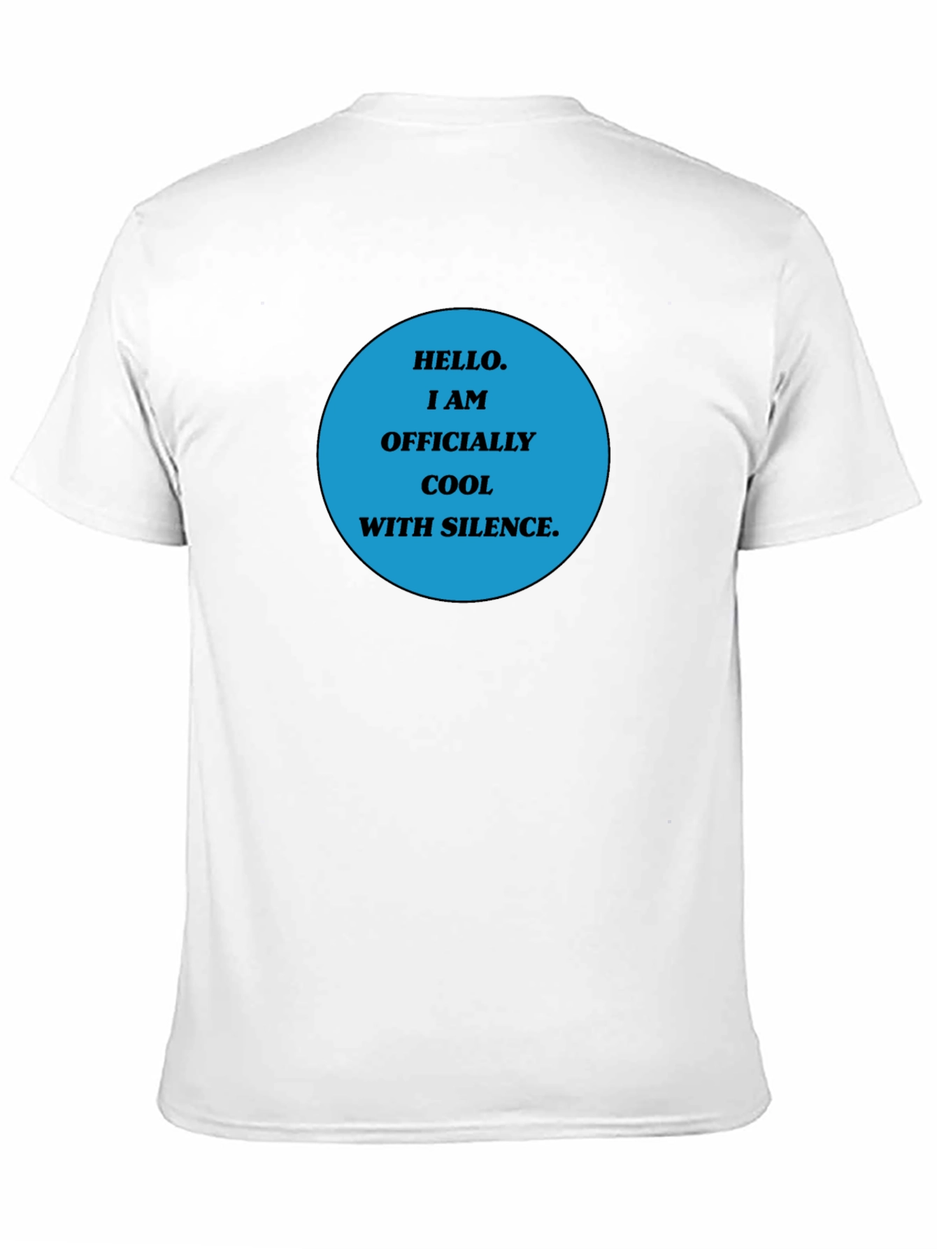 Cool With Silence Graphic Tee - Black