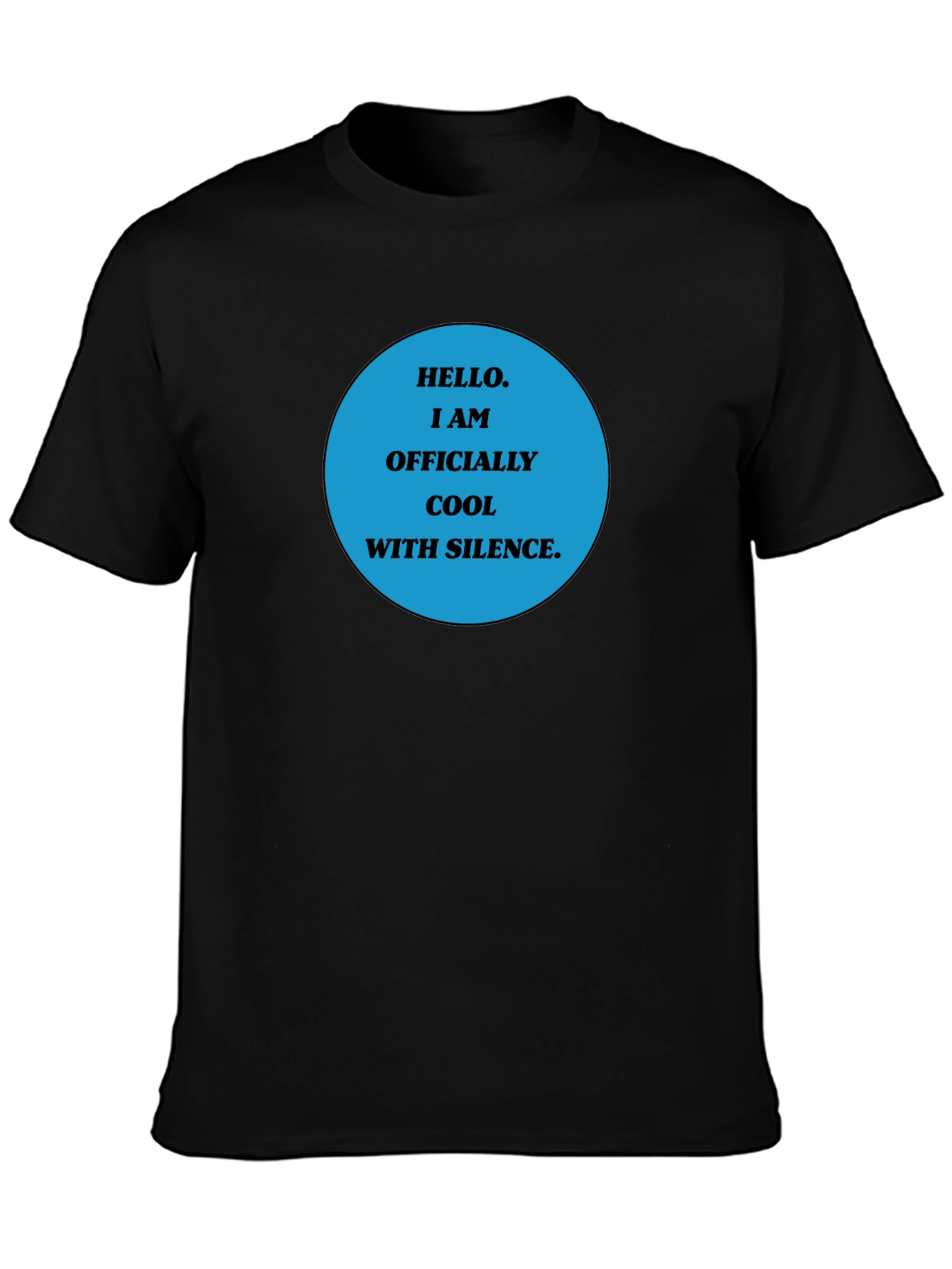 Cool With Silence Graphic Tee - Black