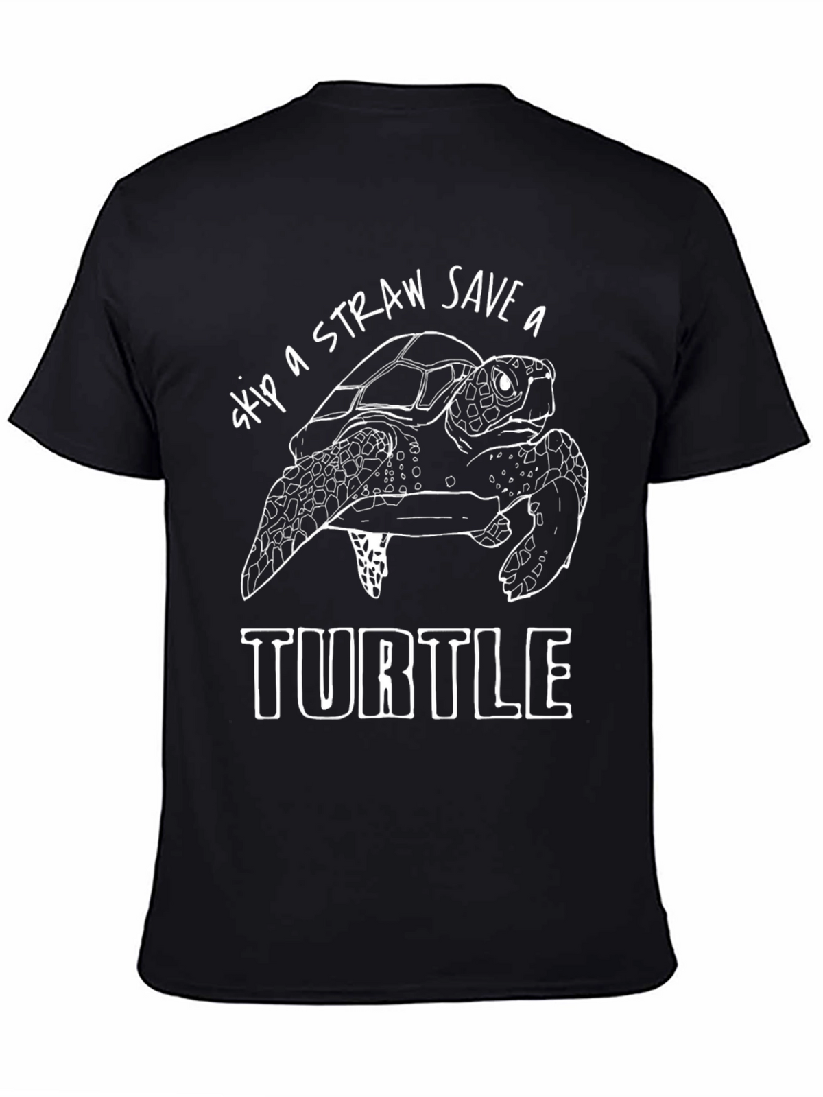 Skip a Straw Save a Turtle Graphic T-Shirt