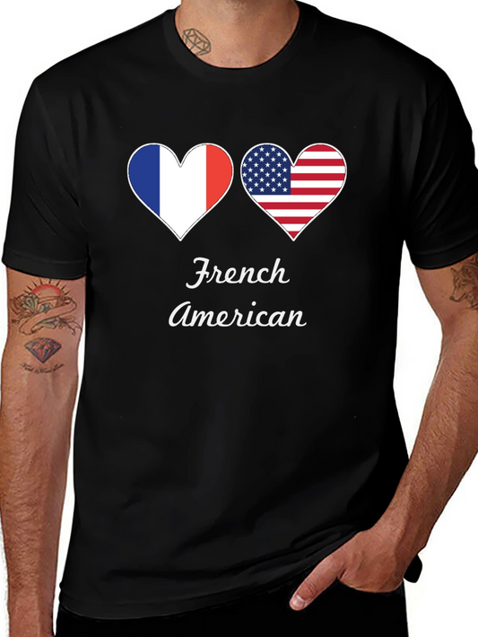 French American Heart Flag T-Shirt