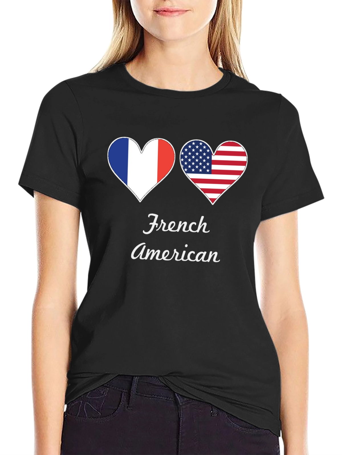 French American Heart Flag T-Shirt